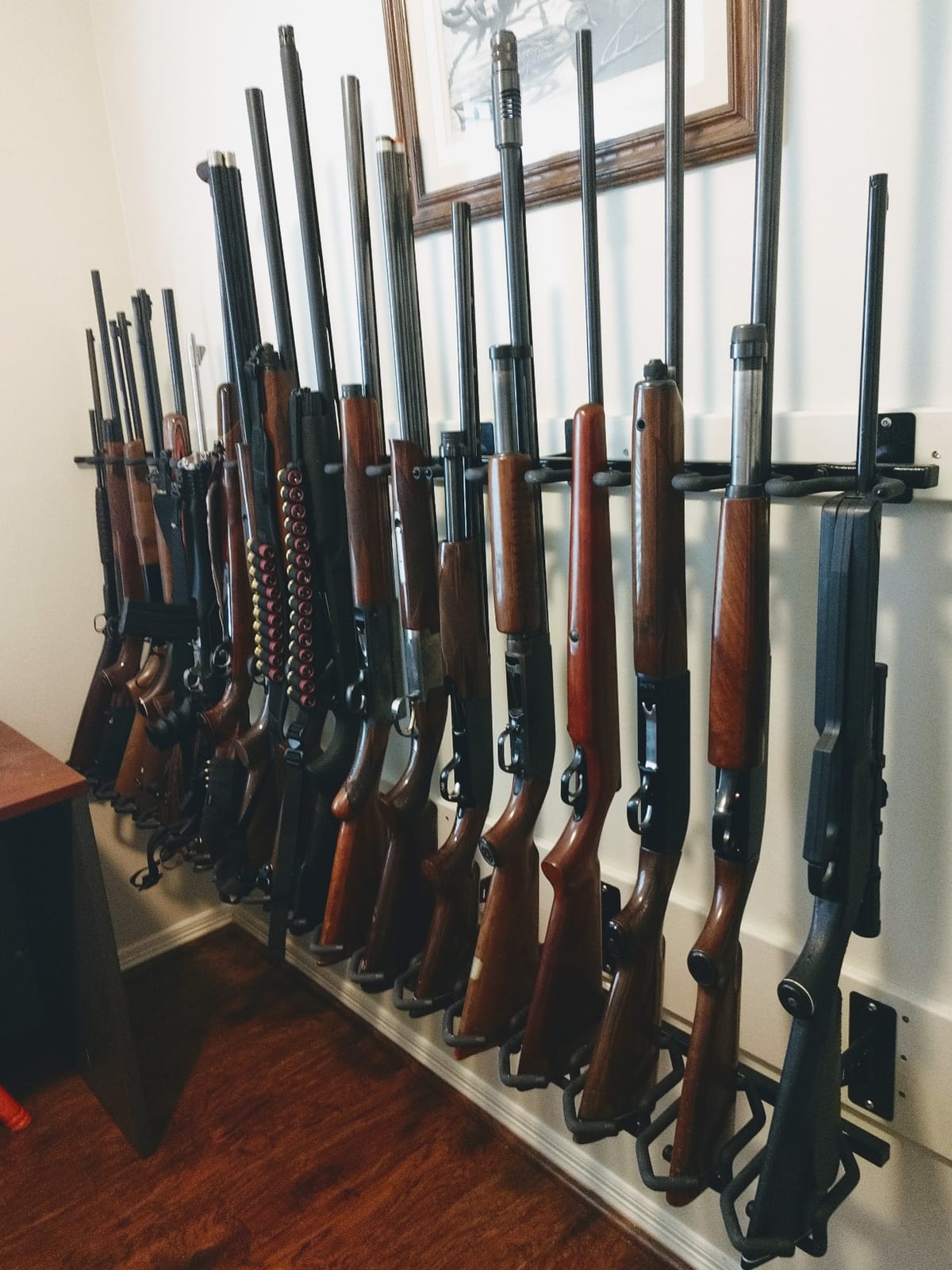 Hold Up Displays - Gun Rack and Rifle Storage Holds 6 Winchester Remington Ruger Firearms and More - Heavy Duty Steel - Made in The USA customer photo 1
