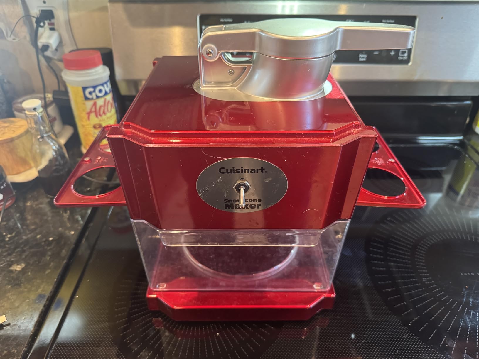 Cuisinart Snow Cone Machine, 90W Motor & Interlock Safety, 4 Reusable Cones | Snow cone maker & slushie machine with 4 reusable cones, compact design & auto-shutoff, 4-5 cones in under a minute, SCM-10P1 customer photo 2