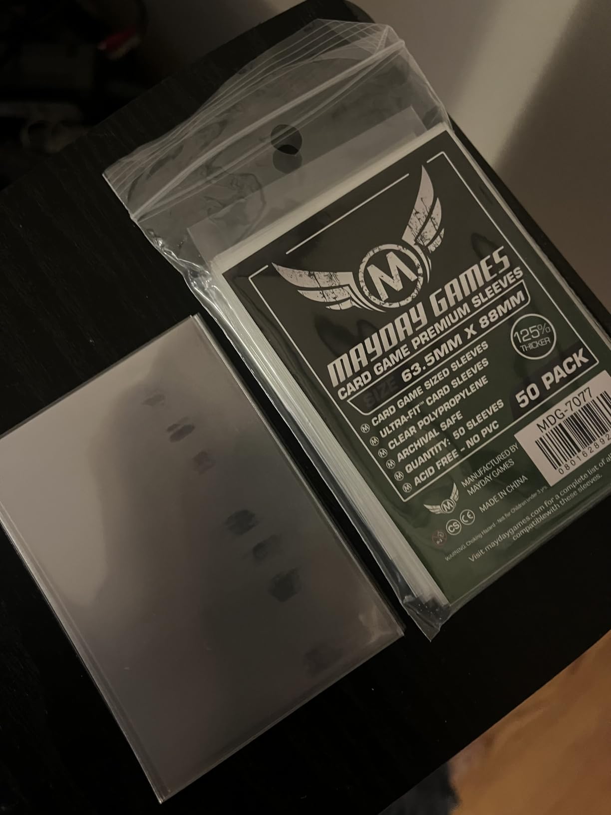 MayDay Games Premium Card Sleeves Bundle, 63.5x88mm, Board Game, 200ct | Crystal Clear 90-Micron Polypropylene, Acid-Free & PVC-Free, 4 Packs of 50, Compatible with Magic: The Gathering, MDG-7077X4 customer photo 2