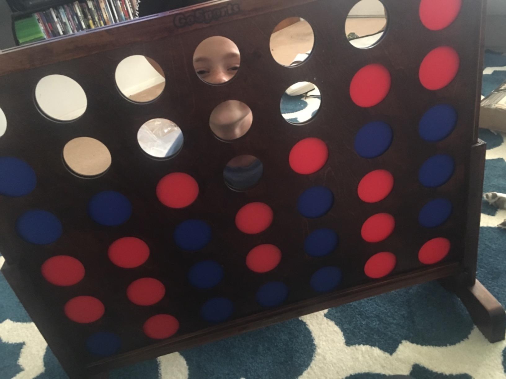 GoSports 3 Foot Width Giant 4 in a Row Game with Carrying Case, Made from Wood customer photo 1