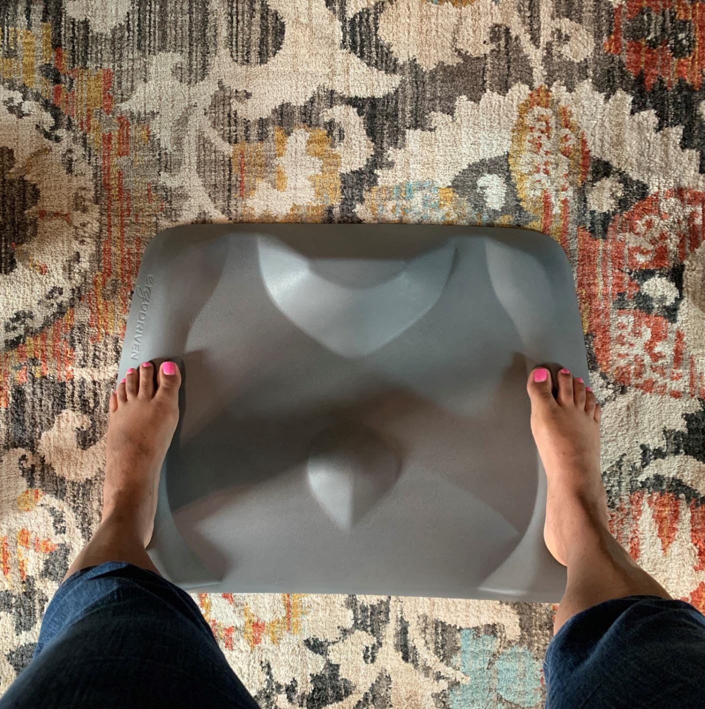 Standing Desk Mat - Topo Mini by Ergodriven | The Smaller Not-Flat Anti-Fatigue Standing Desk Mat with Calculated Terrain | Ultra-Thick Premium Comfort Foam, Durable, No PFAs or PVC customer photo 2