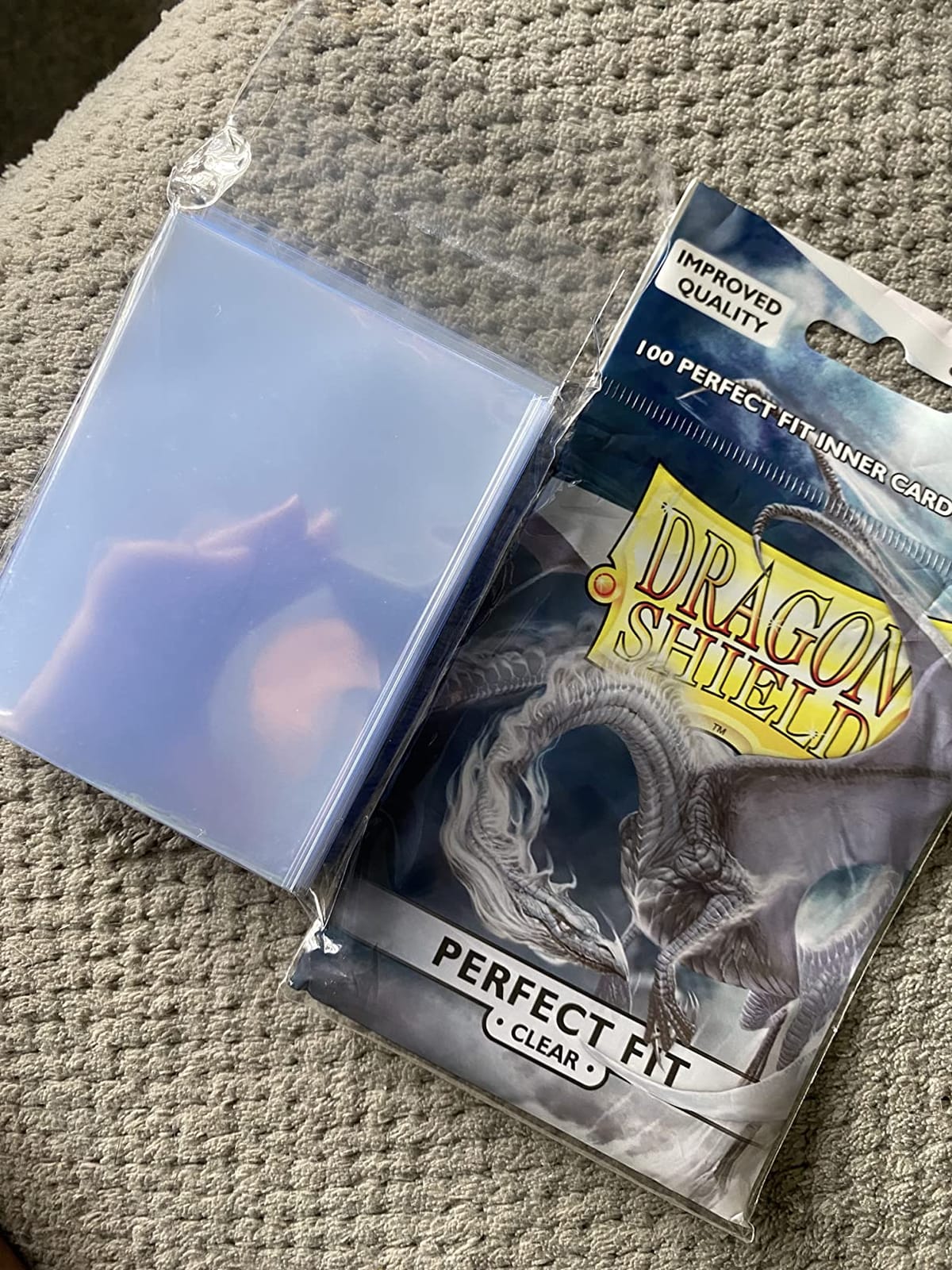 Perfect Fit Inner Card Sleeves Standard Size (100 CT) - PVC-Free Polypropylene Double-Sleeve Protection Compatible with Pokemon, One Piece & Magic The Gathering - Clear customer photo 2