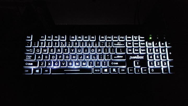 Perixx PERIBOARD-317 Wired Backlit USB Keyboard, Big Print Letter with White Illuminated LED, US English Layout, Black customer photo 1