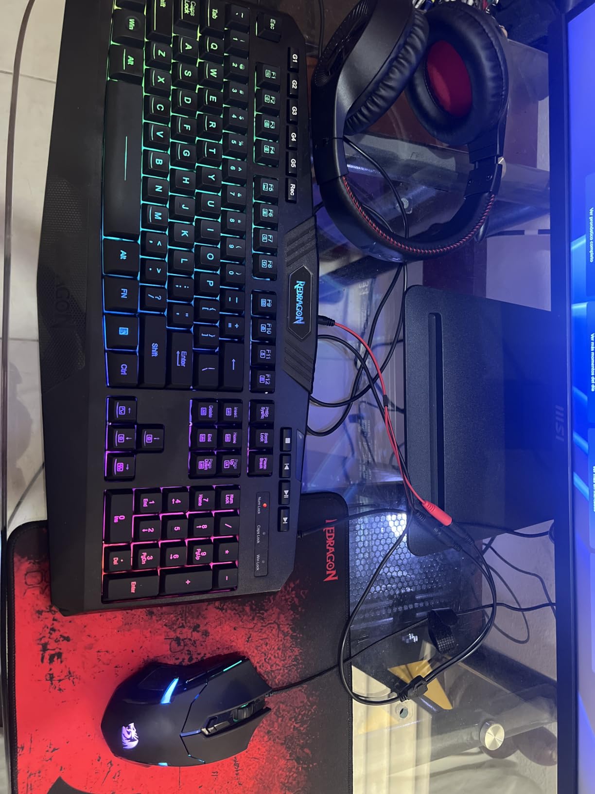 Redragon S101-3 Wired RGB Backlit Gaming Keyboard and Mouse Combo, Programmable Keyboard and Mouse (800-7200DPI), Gaming Headset Mouse Pad Combo All in 1 PC Gamer Bundle for Windows PC (Black) customer photo 1