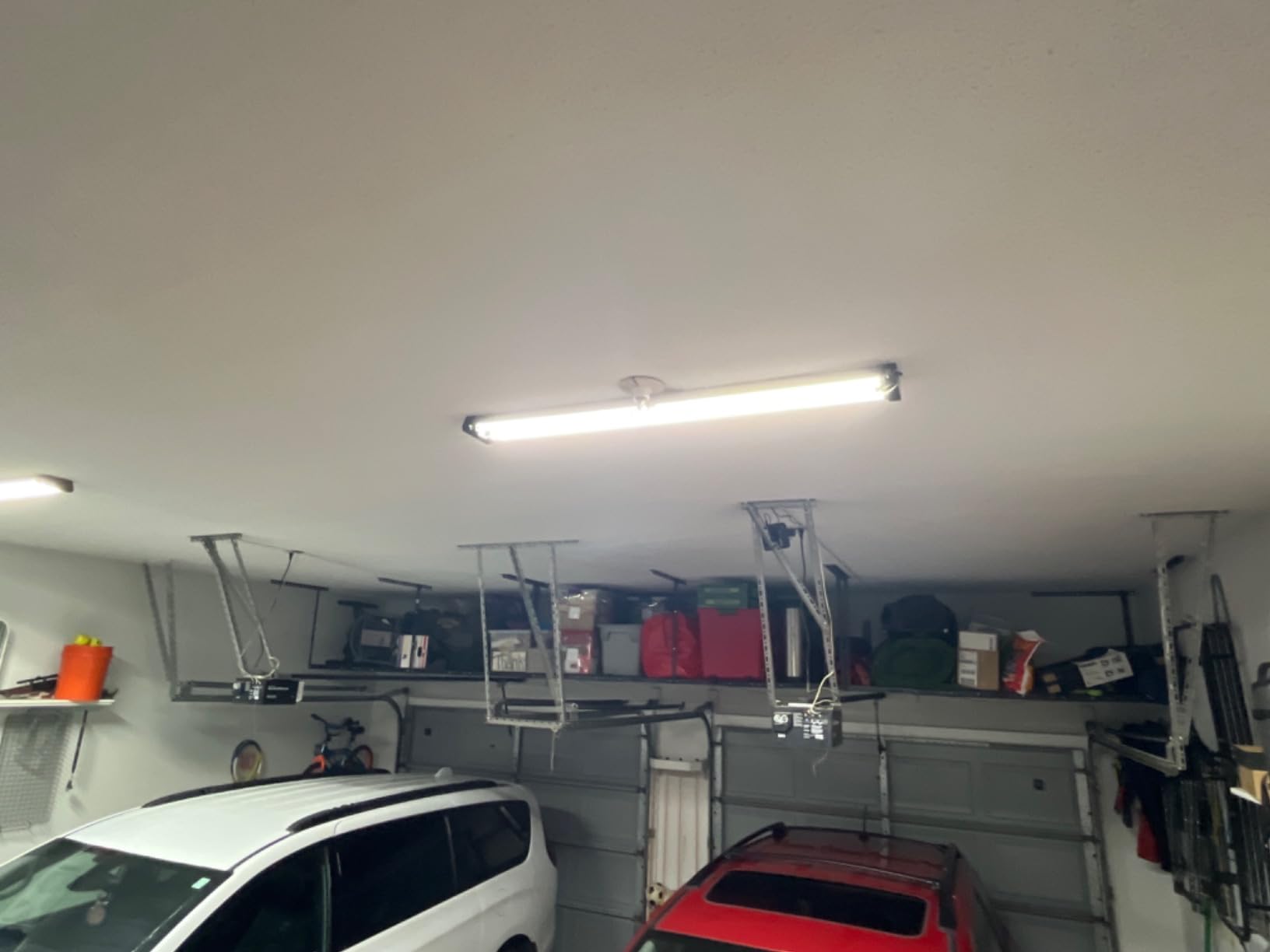 FLEXIMOUNTS 4x6 Overhead Garage Ceiling Storage Rack Organization, Black | 450Lbs Weight Capacity, 22