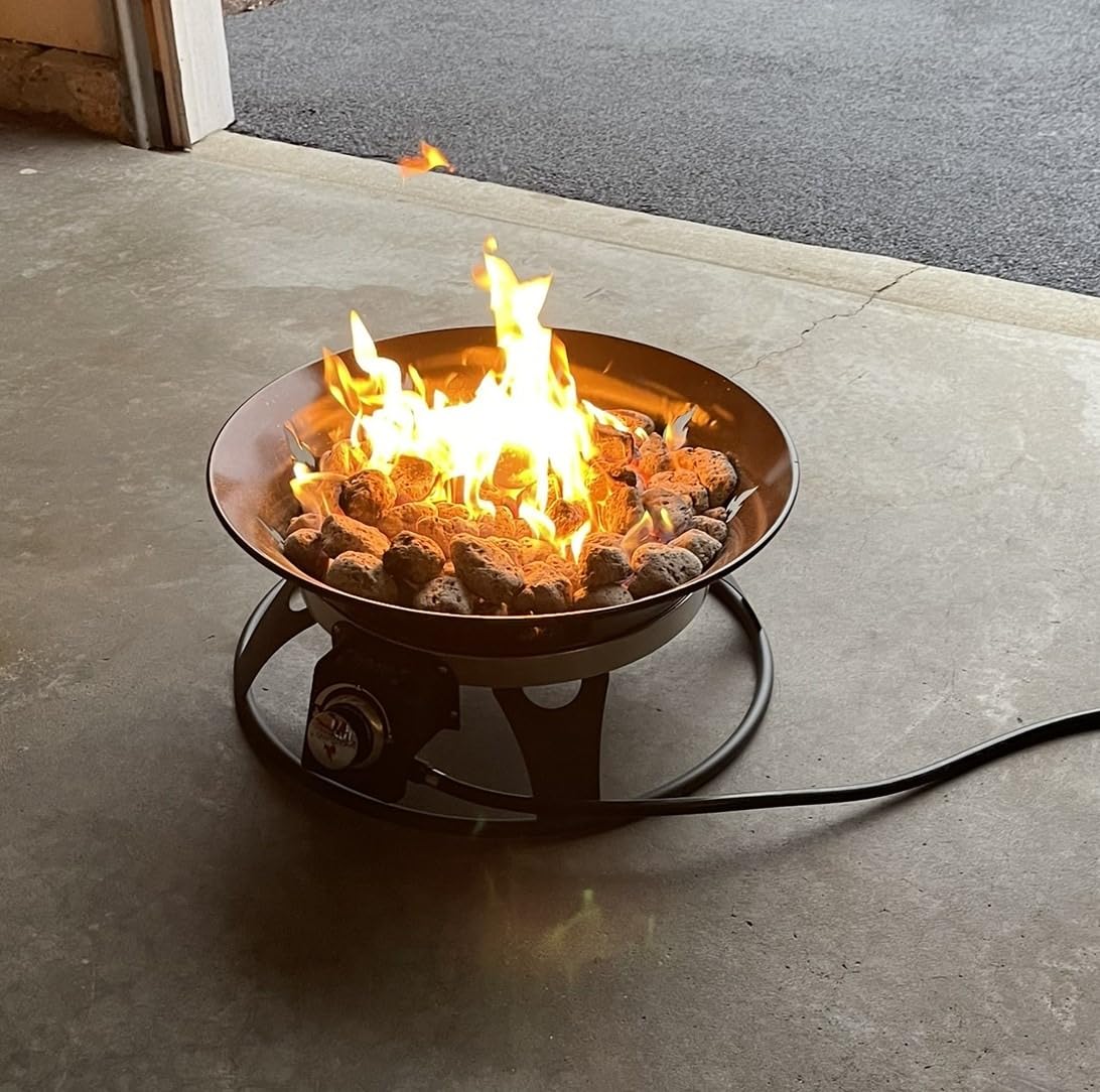 Outland Living Portable Propane Fire Pit, 21-inch, 58,000 BTU with Fire Pit Cover & Carry Kit, Smokeless Gas Firebowl | Perfect for Camping, Patio, Backyard, Tailgating, Deck, RV| Black 863 Cypress customer photo 1