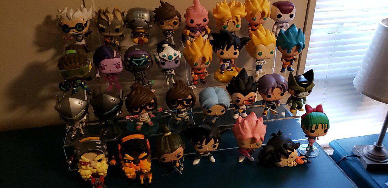 NIUBEE 4 Tier Acrylic Riser Display Stands Shelf for Amiibo Funko,9