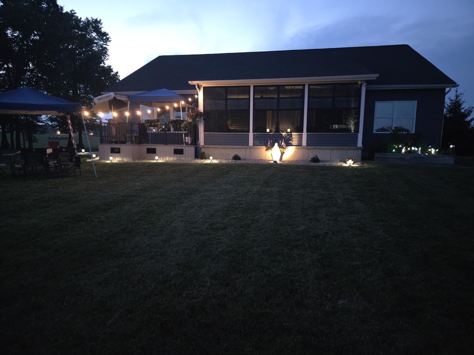 Brightech Ambience Pro Solar Powered Outdoor String Lights - 27 ft Commercial Grade Waterproof Edison Patio Lights, Shatterproof LED String Lights for Outside, Porch - 12 Bulbs, 1W Soft White customer photo 2