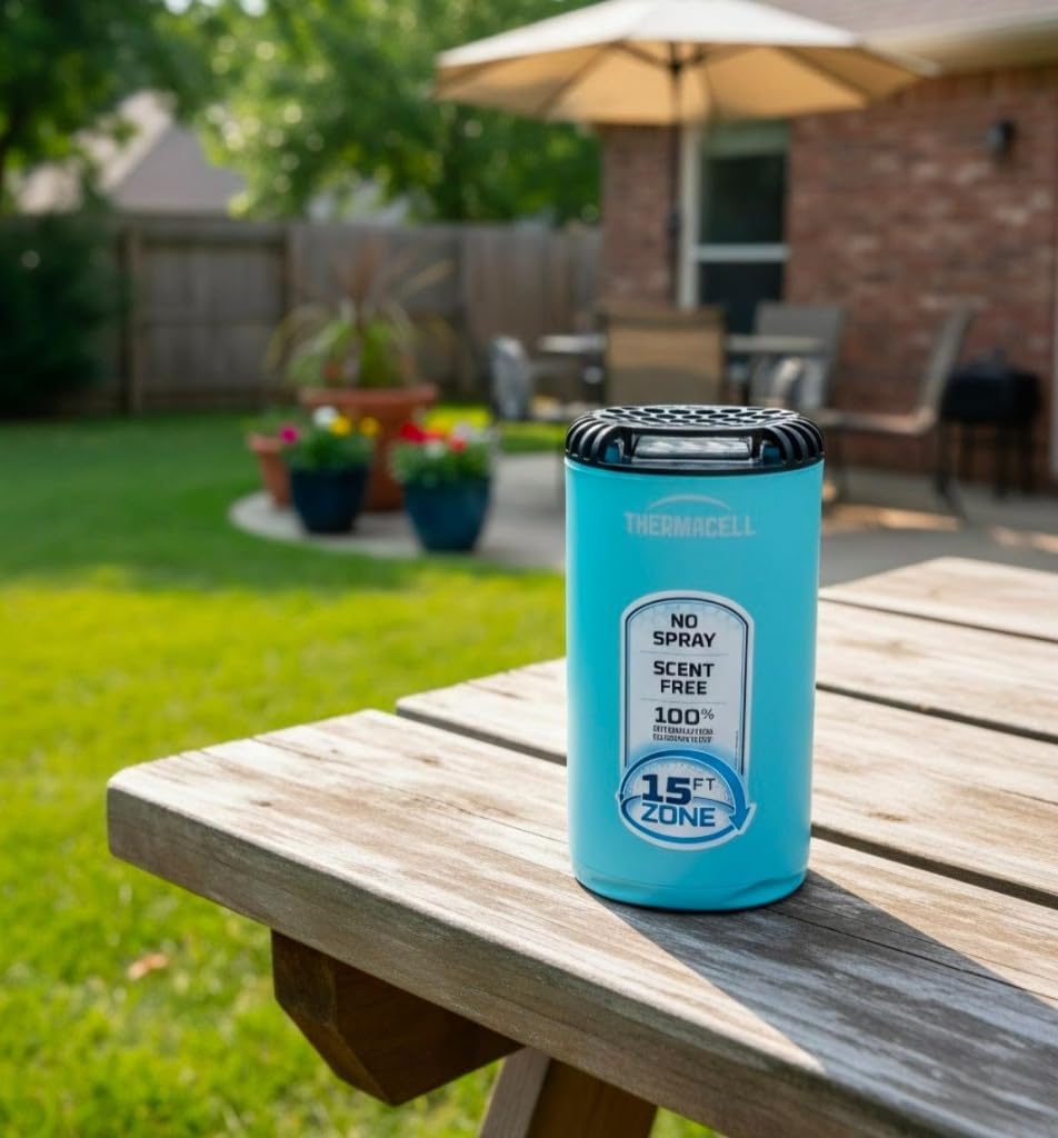 Thermacell Fuel-ZoneGuard Base Patio Shield Mosquito Repeller, Glacial Blue | 15-FT Zone; Scientifically Proven Outdoor Protection; 12Hr Refill; Bug Spray Alternative; Fuel Powered; Scent Free; DEET-Free customer photo 2