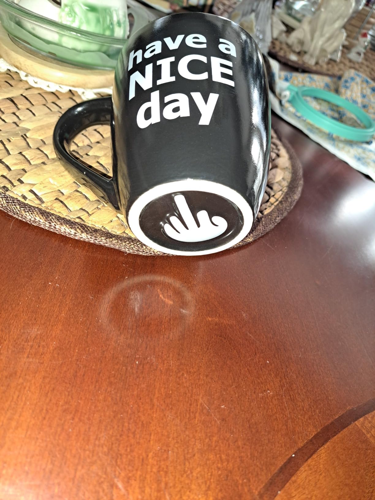 Decodyne Funny Coffee Mug, Gag White Elephant Gifts for Adults and Coworkers - Perfect for Bachelorette Parties, Christmas, and Novelty Gifts, 14 Ounce (Black) customer photo 2