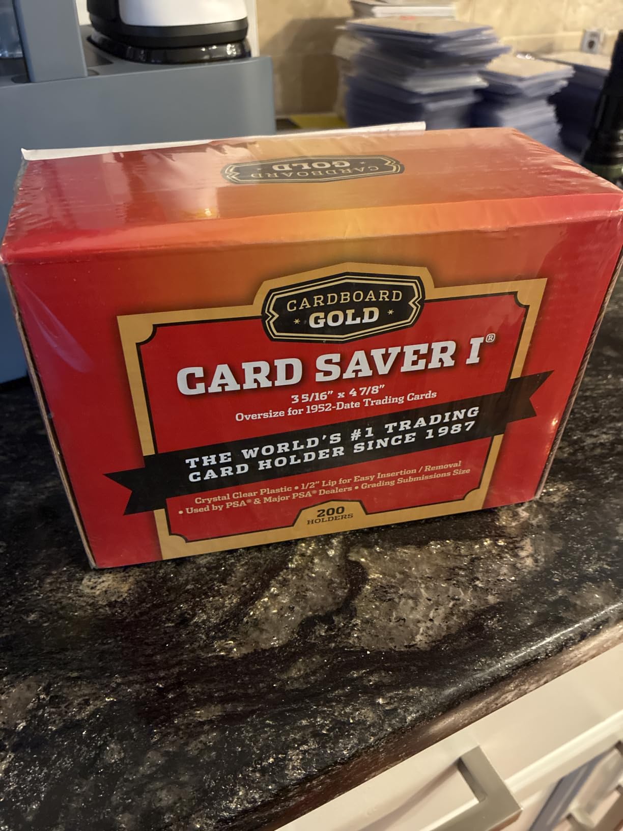 Cardboard Gold Card Saver 1 - Semi Rigid Card Holders - 50 Count | PSA BGS SGC Grading Submissions, Acid-Free Polypropylene Protectors, Trading Baseball Sleeves, Binder Storage Compatible customer photo 1
