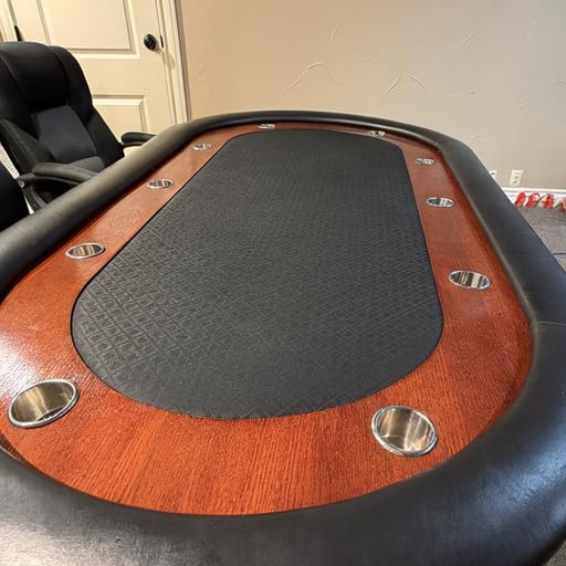 Speed Cloth Poker Table Fabric - 108X60 Inch Section of Casino Card Game Table Felt Top Cover Accessories - Black customer photo 1