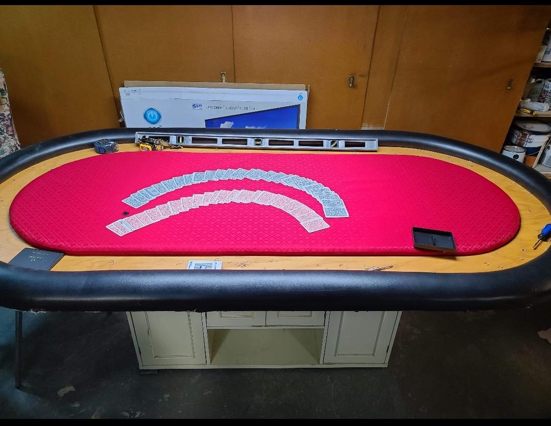 Speed Cloth Poker Table Fabric - 108X60 Inch Section of Casino Card Game Table Felt Top Cover Accessories - Black customer photo 2