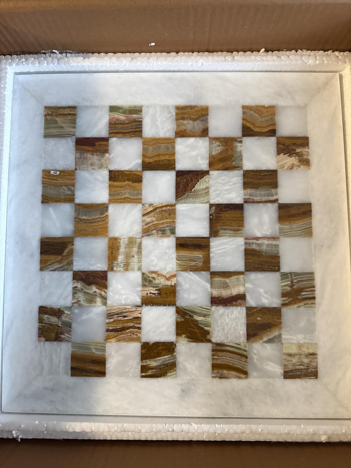 Handmade Staunton White and Green Onyx Marble Chess Board Game Set - Best Board Games for Home Decor Gifts - Suitable for Table Decor customer photo 1