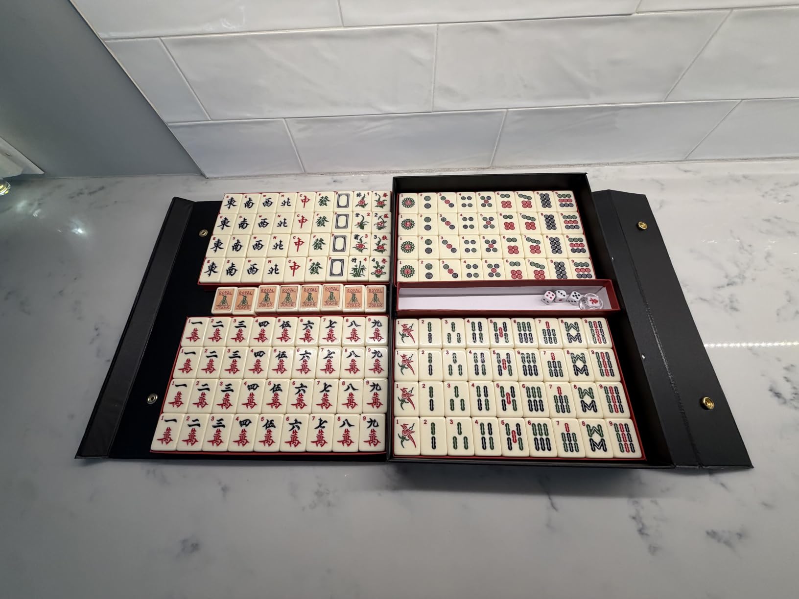 Mose Cafolo Chinese Mahjong Set X-Large 146 Numbered Melamine 1.5
