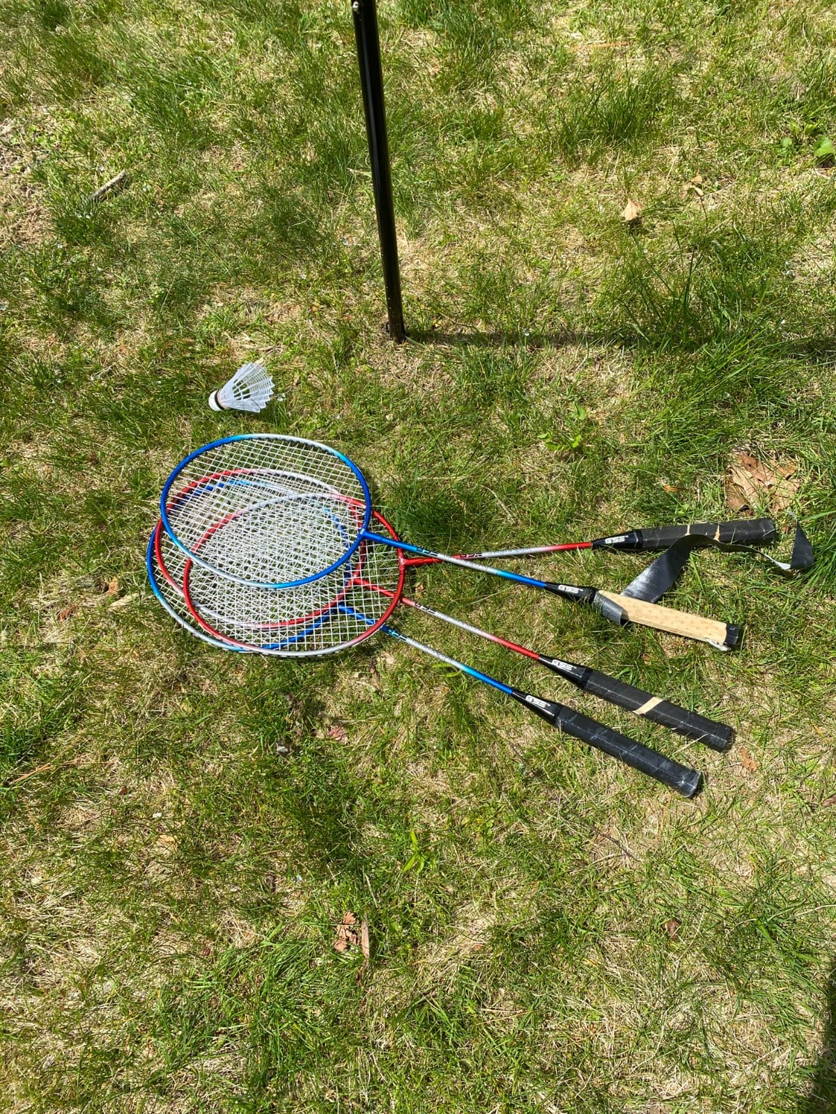 GSE Badminton Complete Set with Net, 4 Rackets 3 Shuttlecocks & Carry Bag | Easy Assembly Net Set, 2' H x 20' L Nylon Net, Stable Stakes, Outdoor Yard Lawn Game Set for Backyard, Park, Beach and Lawn customer photo 2