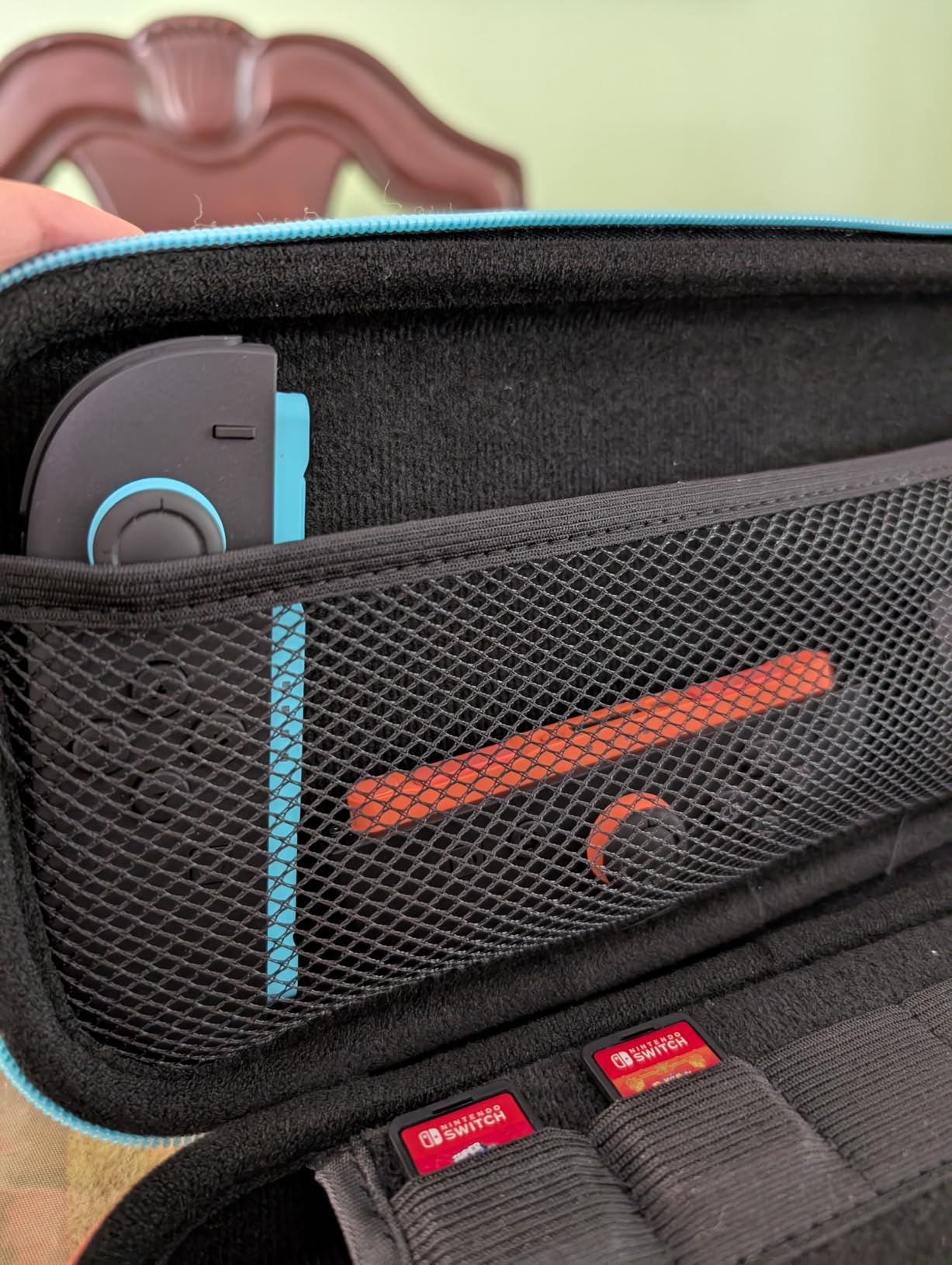 ivoler Carrying Case for Nintendo Switch and NEW Switch OLED (2021) | Portable Hard Shell Pouch Carrying Travel Game Bag for Switch Accessories Holds 10 Game Cartridge (Black) customer photo 2