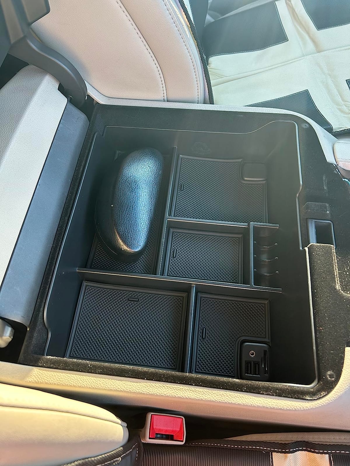 RED WOLF Center Console Organizer Tray for 2015-2019 Cadillac Escalade Armrest Box Secondary Storage Factory Model Design with Anti-Slip Pad customer photo 1