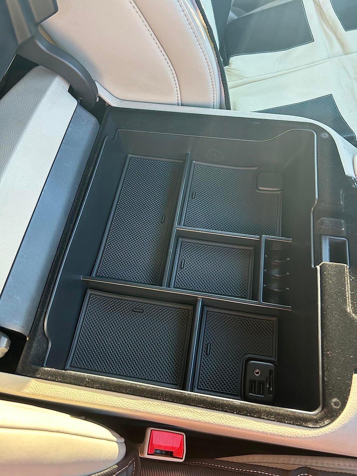 RED WOLF Center Console Organizer Tray for 2015-2019 Cadillac Escalade Armrest Box Secondary Storage Factory Model Design with Anti-Slip Pad customer photo 2