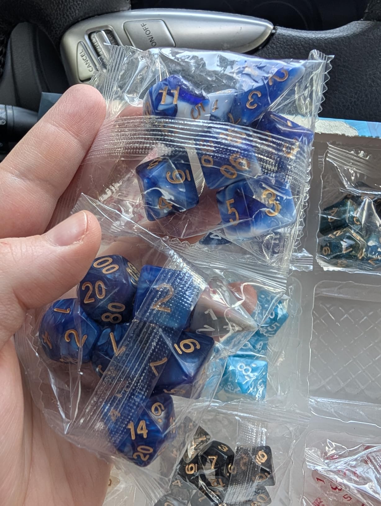 CiaraQ Polyhedral Dice Set - DND Role Playing Dice | Acrylic RPG Dice for Dungeons and Dragons MTG Table Games, Multi-color, 42pcs customer photo 1