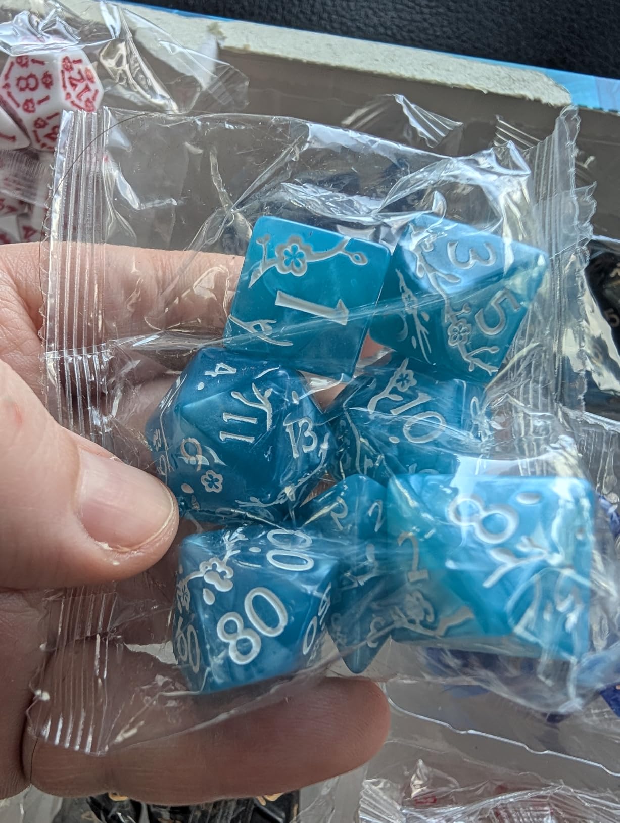CiaraQ Polyhedral Dice Set - DND Role Playing Dice | Acrylic RPG Dice for Dungeons and Dragons MTG Table Games, Multi-color, 42pcs customer photo 2