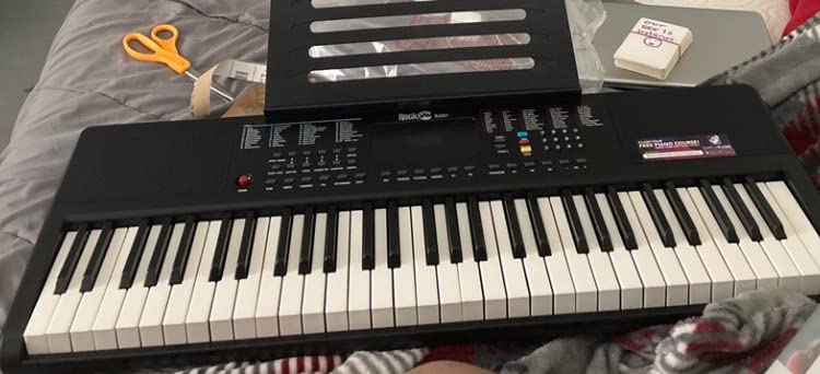 RockJam RJ361 61 Key Compact Keyboard Piano for Beginners | Compact electric keyboard piano with 200 sounds, 200 rhythms, note stickers and Simply Piano lessons for beginners customer photo 2