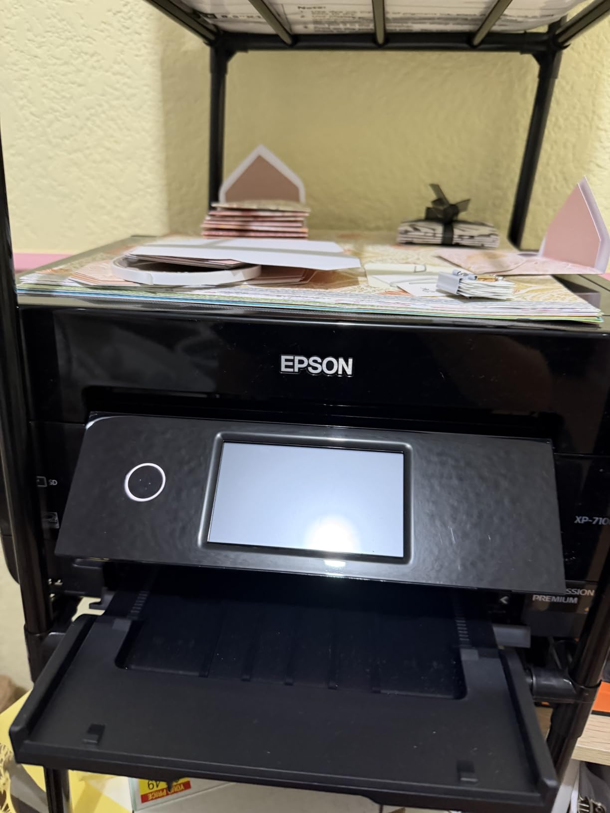 Epson Expression Premium XP-7100 Wireless Color All-in-One Inkjet Printer | 5-color print, scan, copy; up to 15.8 ppm, ADF, borderless photo printing; ideal for home and photo projects customer photo 2