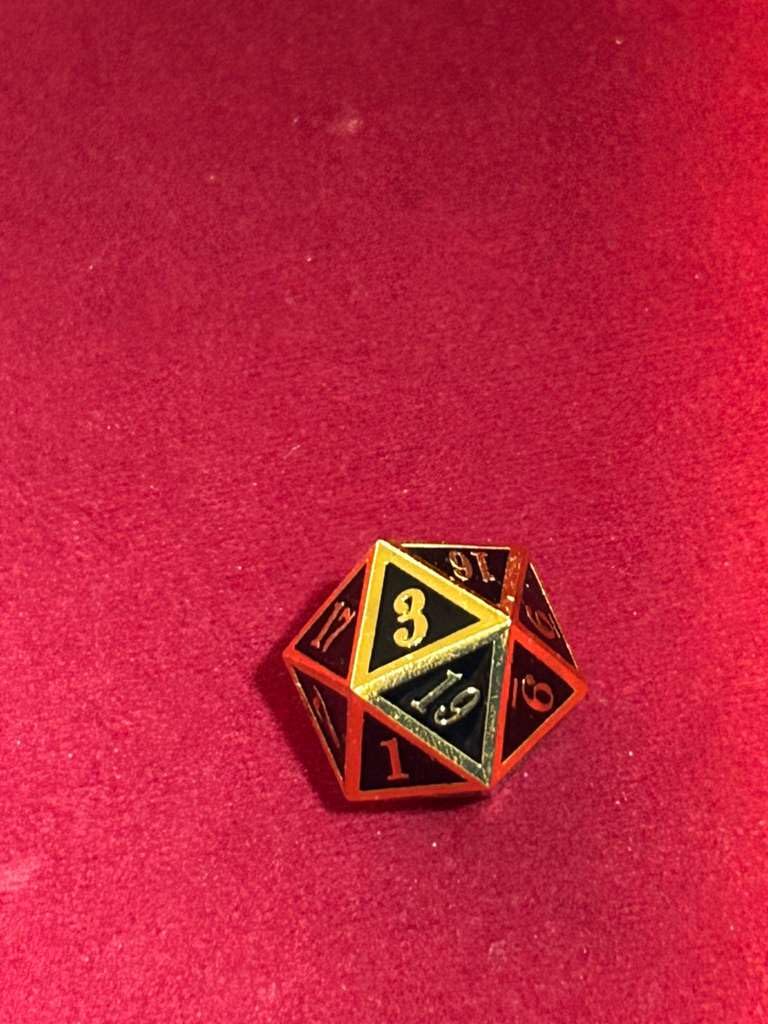 DnDnD Heavy Polyhedral Metal Dice Set with Metal Box, 7-die Shiny Blue Surface with Golden Number for RPG,Dungeons and Dragons,Pathfinder,Shadowrun,D&D,Role Palying Game and Math Teaching customer photo 2