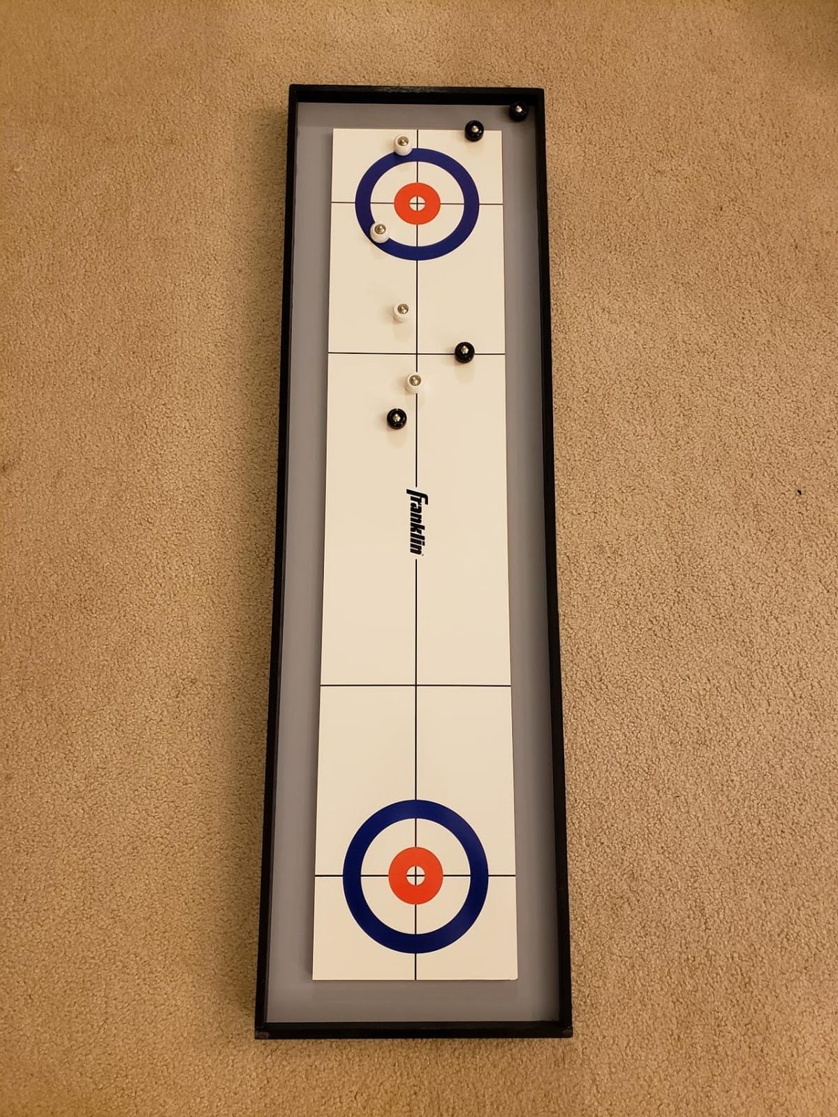 Franklin Sports 2-in-1 Shuffleboard Table and Curling Set - Portable Tabletop Set, 45-Inch customer photo 1