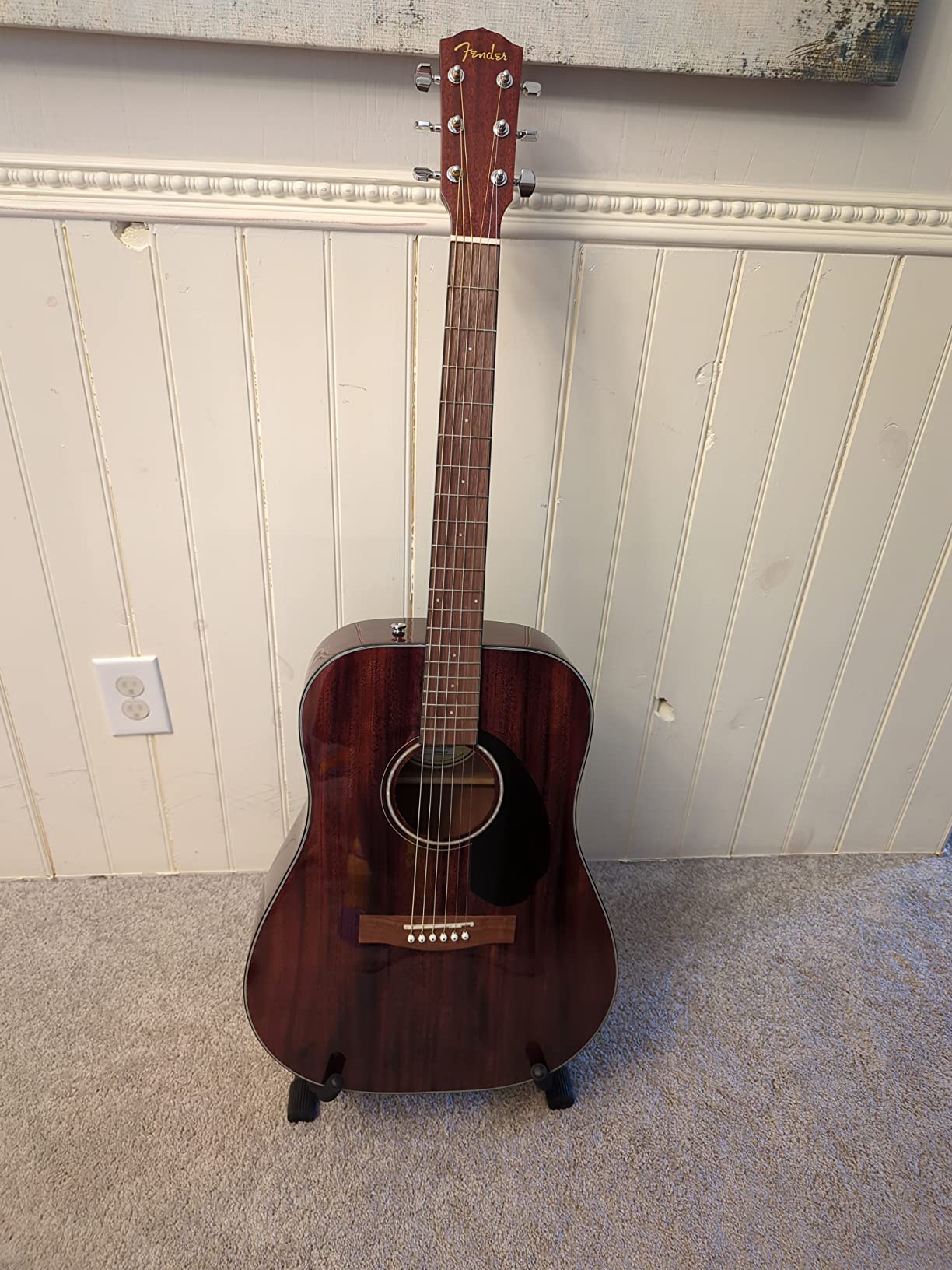 Fender CD-60S Dreadnought Acoustic Guitar, All-Mahogany, 2-Yr Warranty customer photo 1