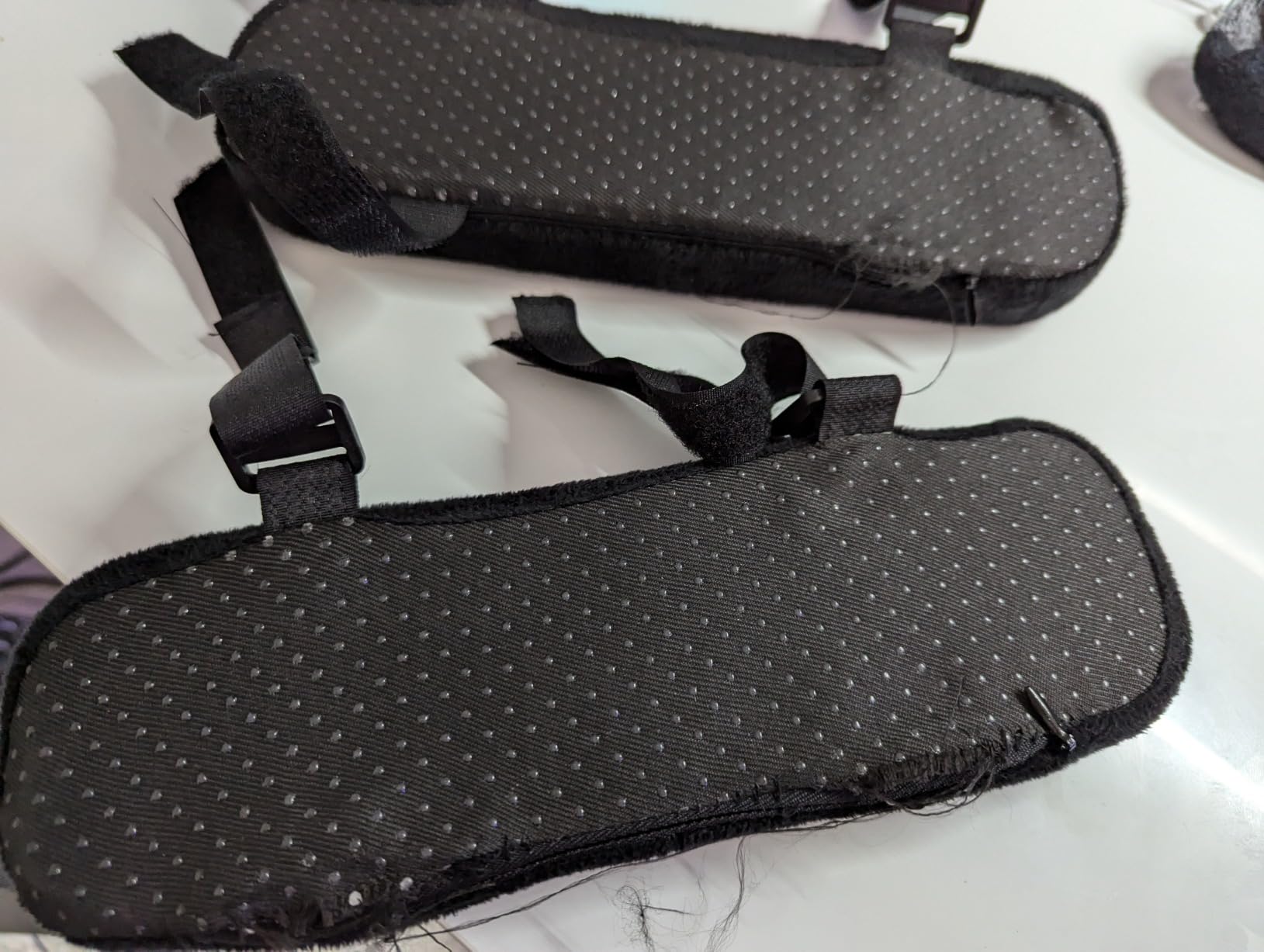 ZNCMRR 2 Pack Office Chair Armrest Pads Covers with Memory Foam (Black) | Adjustable Elbow Pillow for Forearm Pressure Relief, Arm Rest Covers for Office Chairs, Wheelchair, Comfy Gaming Chair customer photo 1