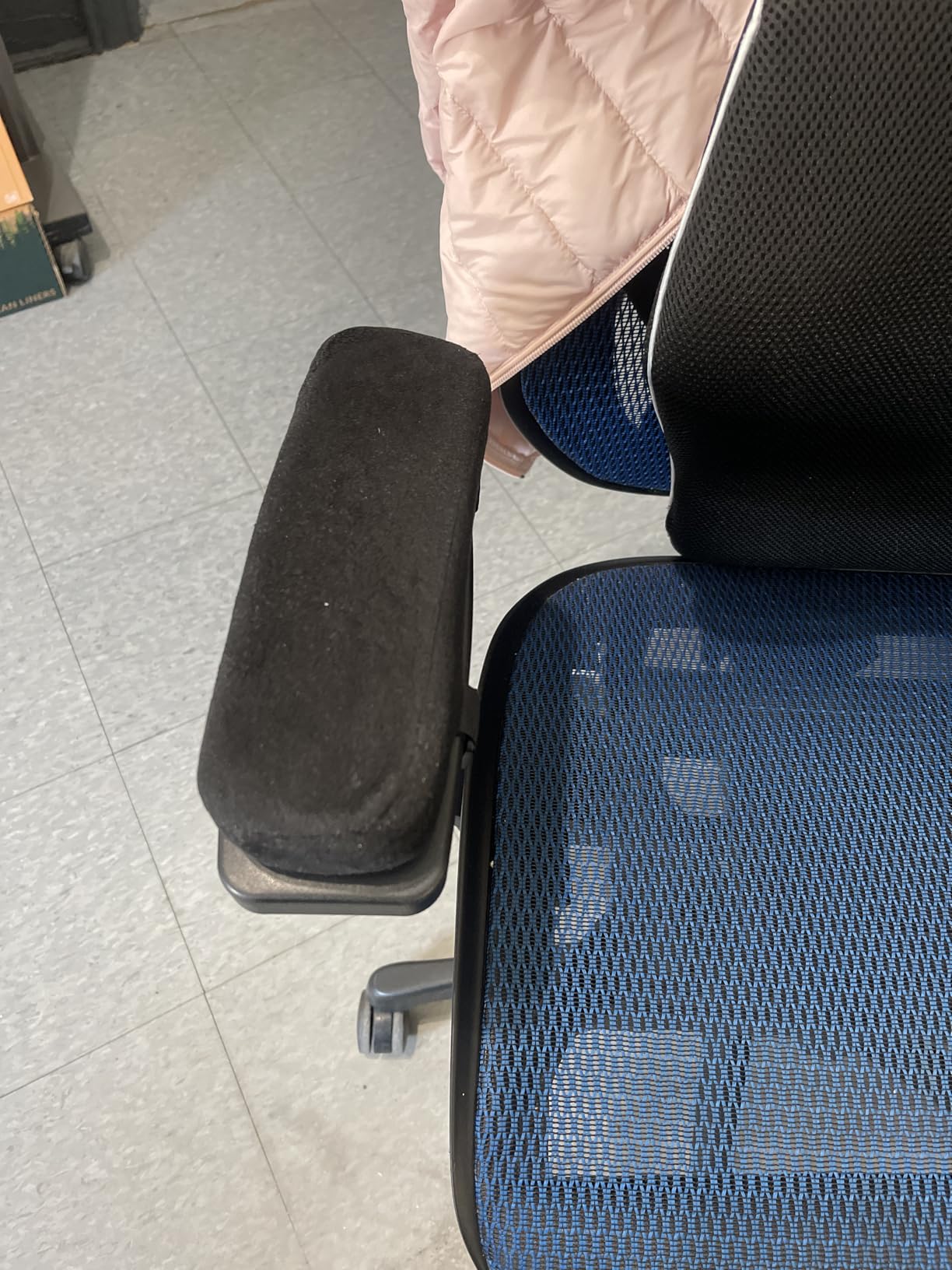 ZNCMRR 2 Pack Office Chair Armrest Pads Covers with Memory Foam (Black) | Adjustable Elbow Pillow for Forearm Pressure Relief, Arm Rest Covers for Office Chairs, Wheelchair, Comfy Gaming Chair customer photo 2