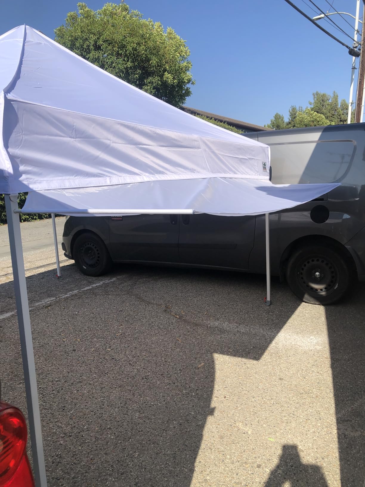 Eurmax USA 10x10 Pop Up Canopy, Commercial Tent with Patented No-Tip Rolling Bag, 30sqft Extension Awning & 4 Zippered Removable Walls, UV & Water Resistant, Heavy Duty Instant Shelter Gazebo, White customer photo 2