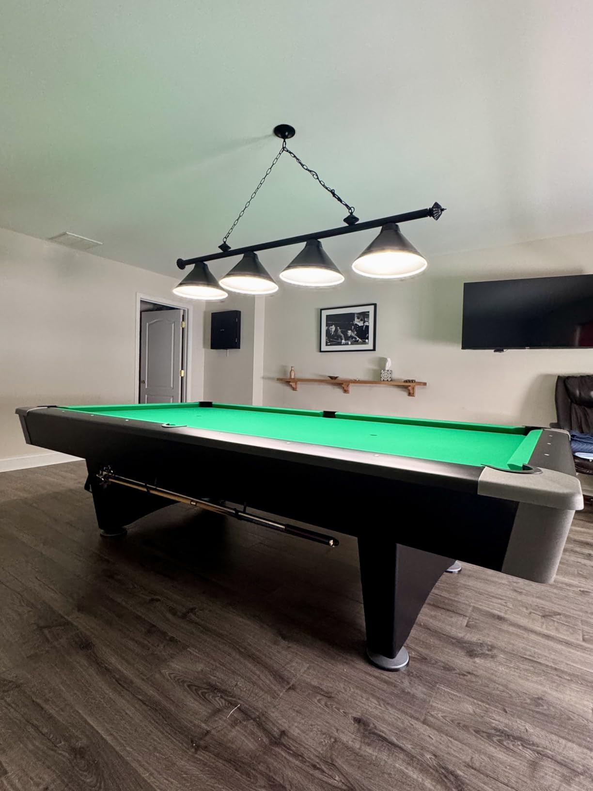 Wellmet 4 Light Pool Table Light, 70 inch Modern Chandelier Island Light customer photo 1