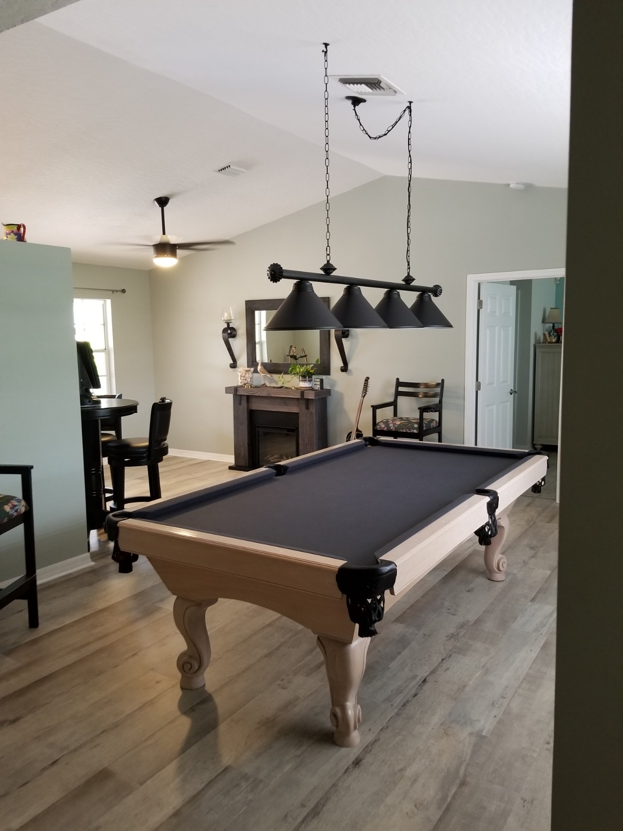 Wellmet 4 Light Pool Table Light, 70 inch Modern Chandelier Island Light customer photo 2