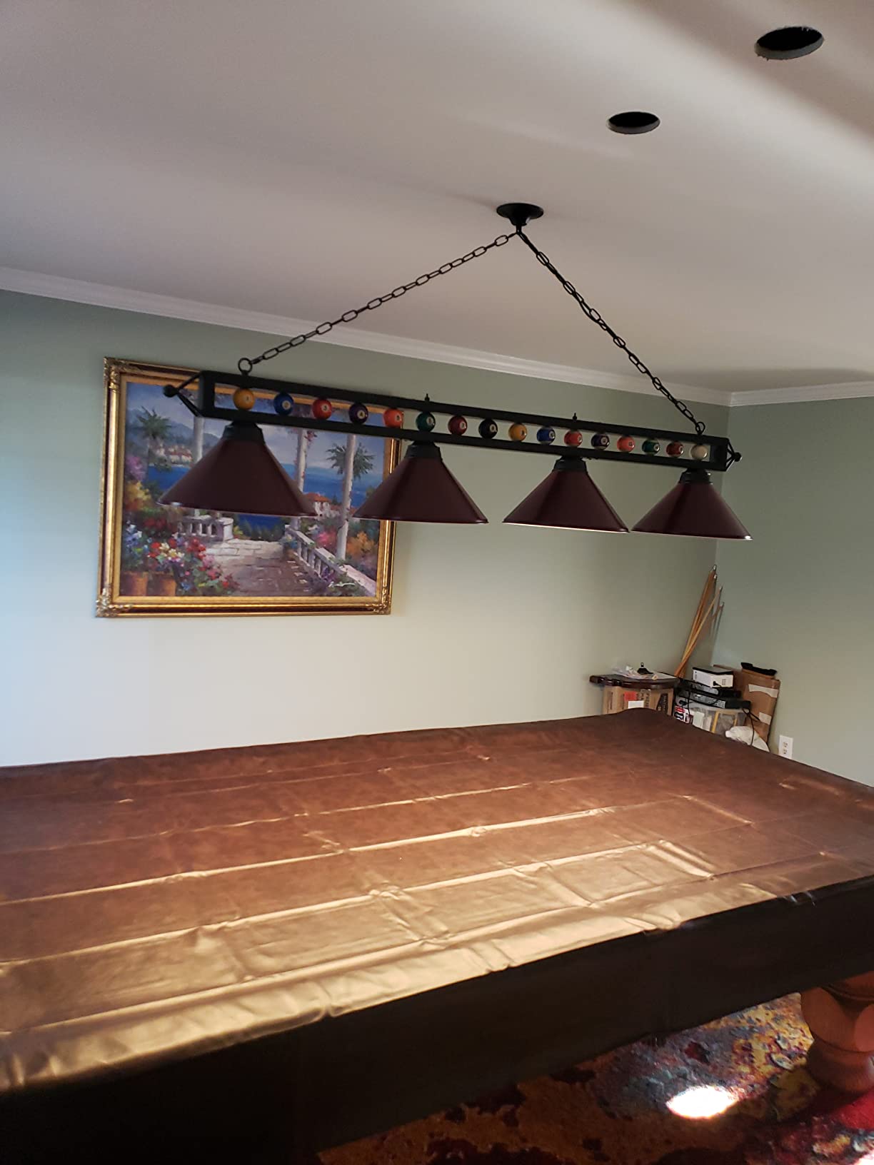 Wellmet Pool Table Light for Billiard Table, 4 Lights Billiard Lamp customer photo 1