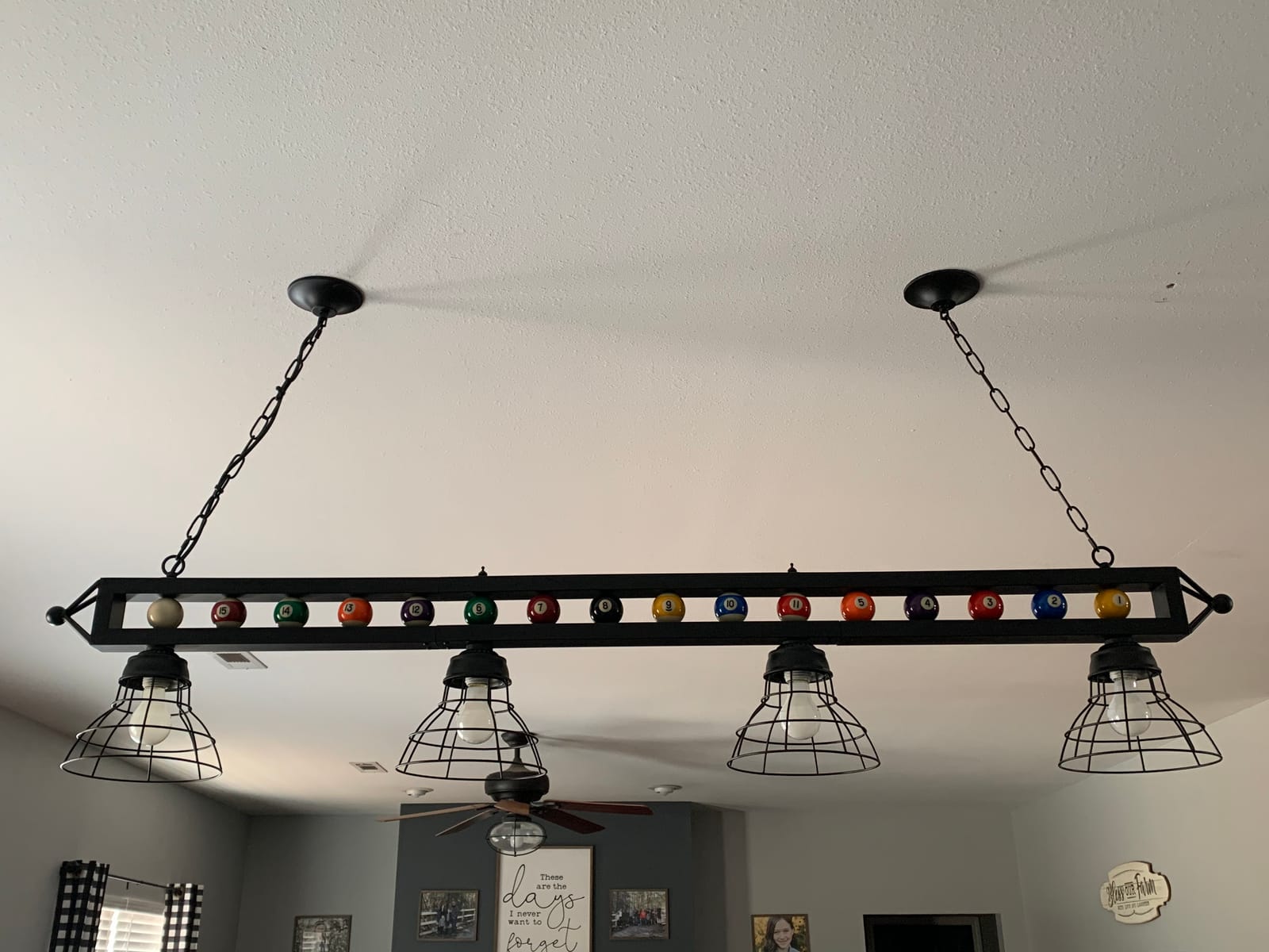 Wellmet Pool Table Light for Billiard Table, 4 Lights Billiard Lamp customer photo 2