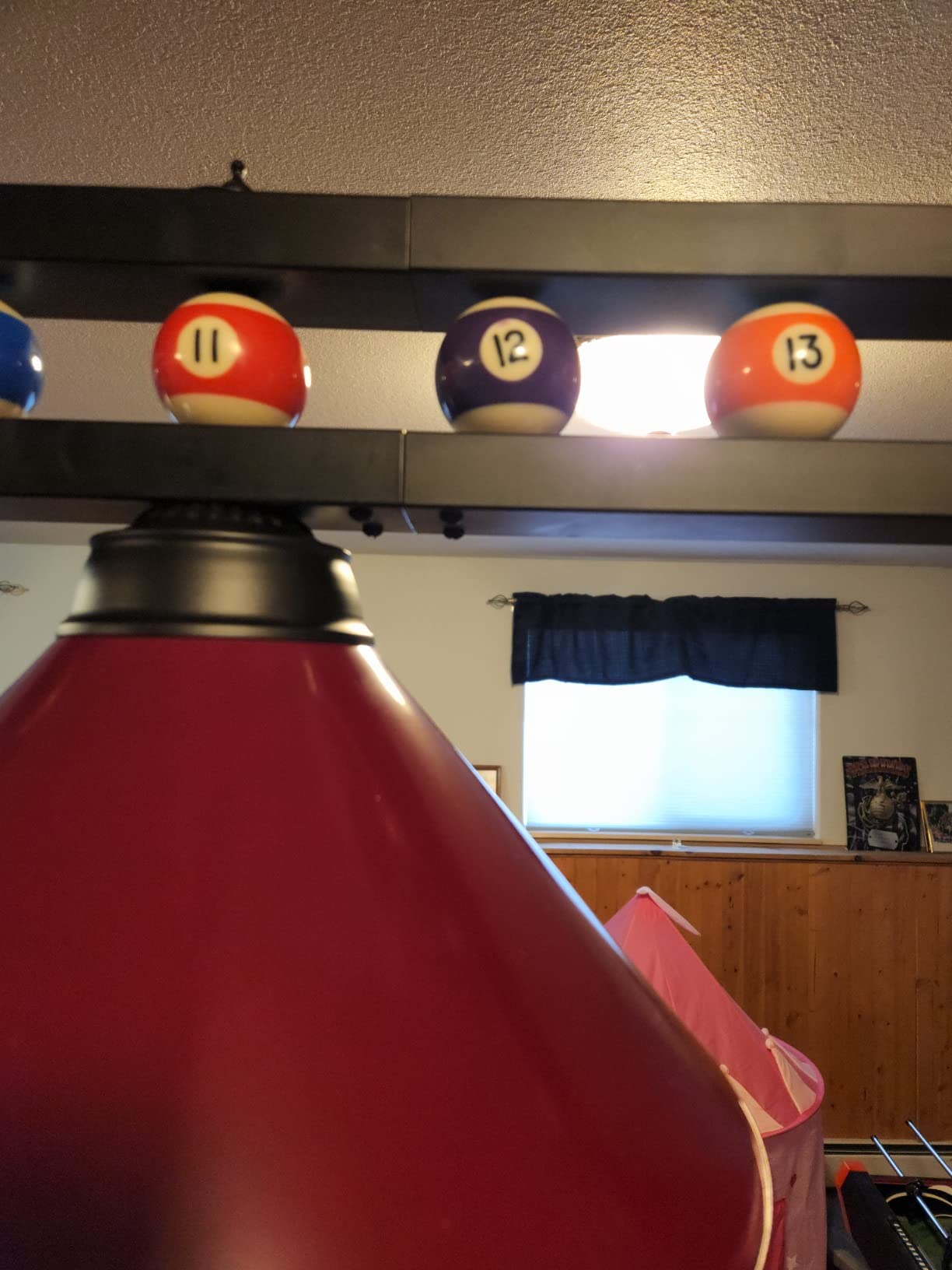 Wellmet Pool Table Light Over Table, 70inch Billiard Lighting Fixture | 4 Lights Industrial Hanging Pendant Light Chandelier for Game Room, Kitchen, Dining Room customer photo 1