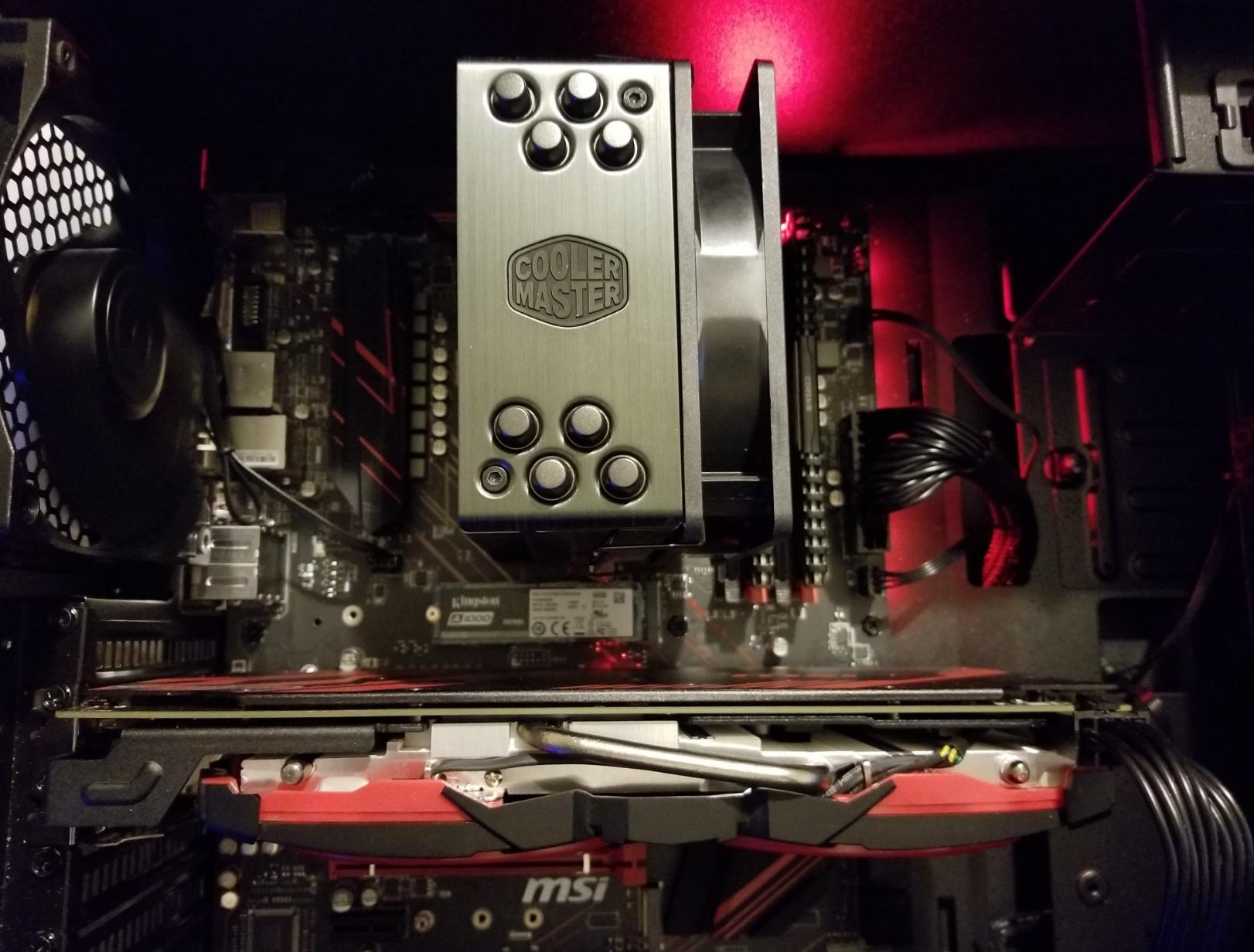Cooler Master Hyper 212 Black CPU Air Cooler, 4 Heat Pipes, PWM Fan | AMD AM5/AM4 & Intel LGA1851/1700 Support Cooler, Quiet Cooling,120mm PWM Fan, 152mm, Easy Installation customer photo 1