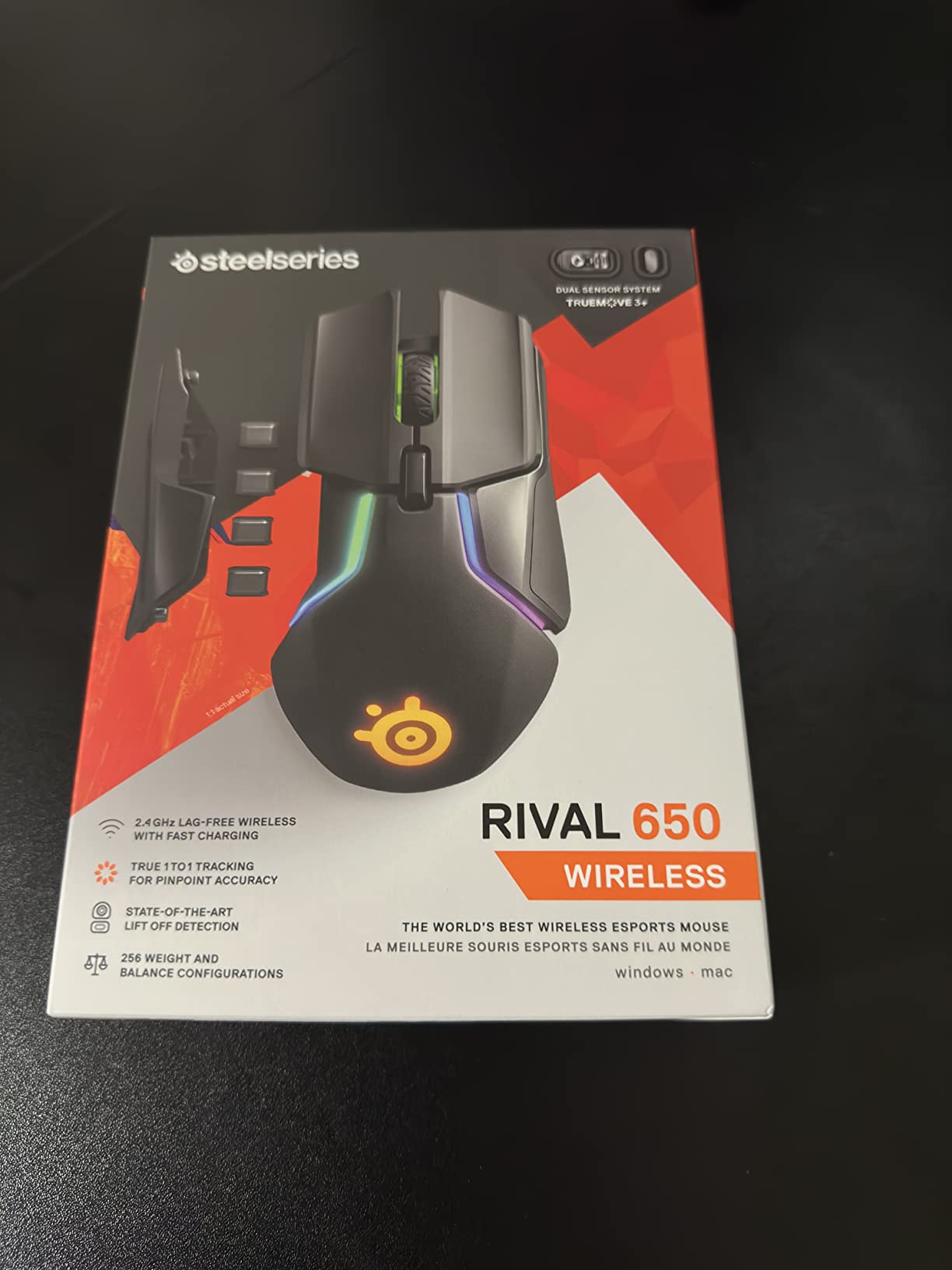 Rival 650 Quantum Wireless Gaming Mouse - Rapid Charging, 12,000 Cpi Dual Sensor, 256 Weight Configs, 8 Zone RGB Lighting customer photo 2