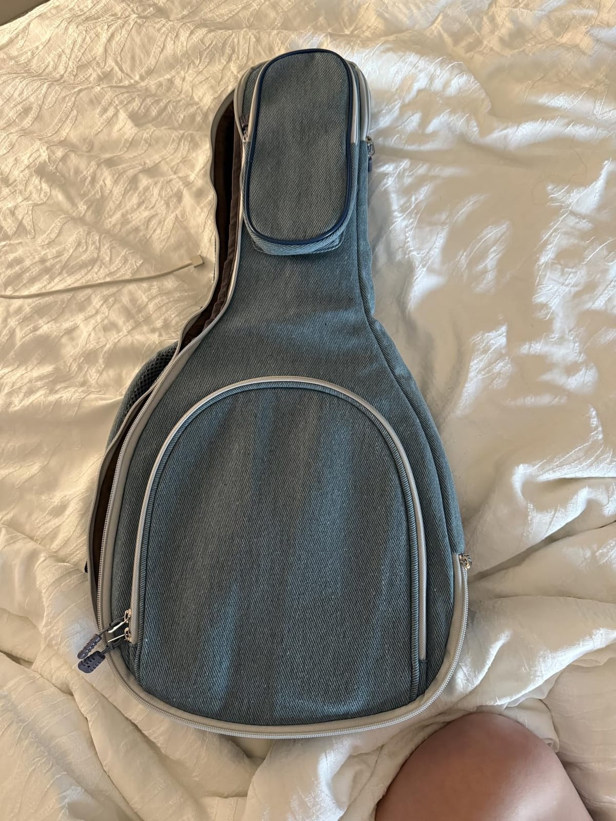 MUSIC FIRST Original Design 15mm Thick Padded Vintage & Retro Jeans Cloth/Denim A & F Style (Standard) Mandolin Gig Bag (Soft Case) Fits Most A Mandolins customer photo 1