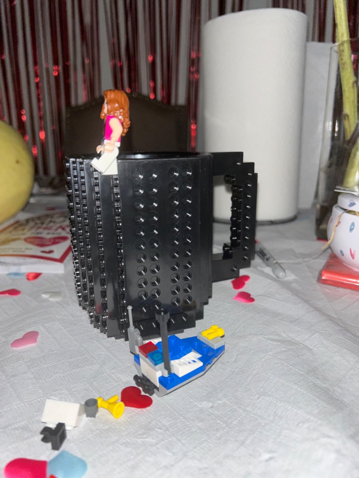 Lumsburry Build-on Brick Coffee Mug, Funny DIY Unique Novelty Drinking Cup customer photo 1