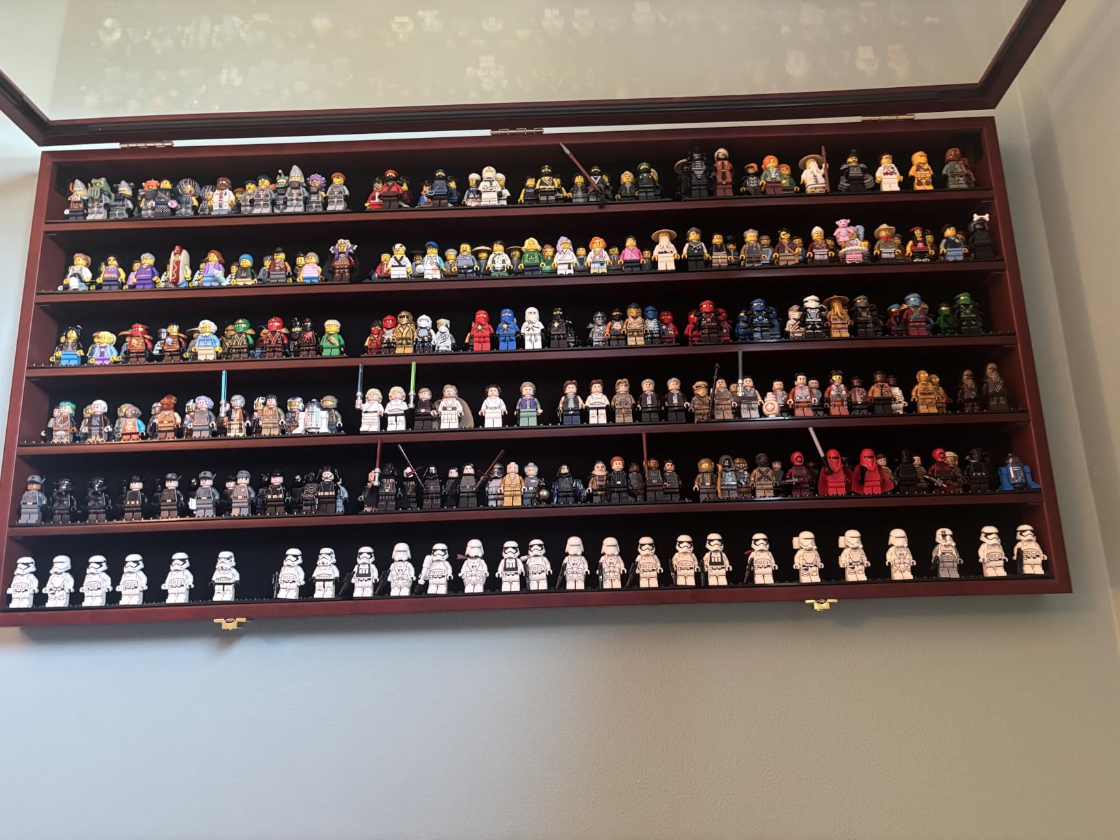DisplayGifts Toy Minifigures Miniatures Display Case Frame Wall Cabinet Stand 200 Toys Dust Protection Black customer photo 1