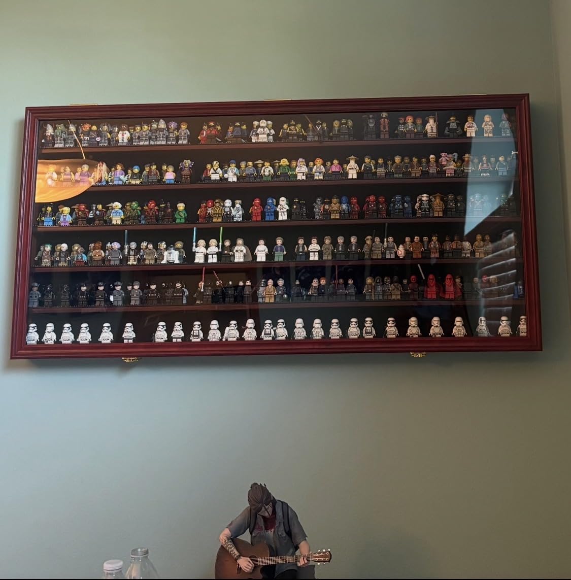 DisplayGifts Toy Minifigures Miniatures Display Case Frame Wall Cabinet Stand 200 Toys Dust Protection Black customer photo 2