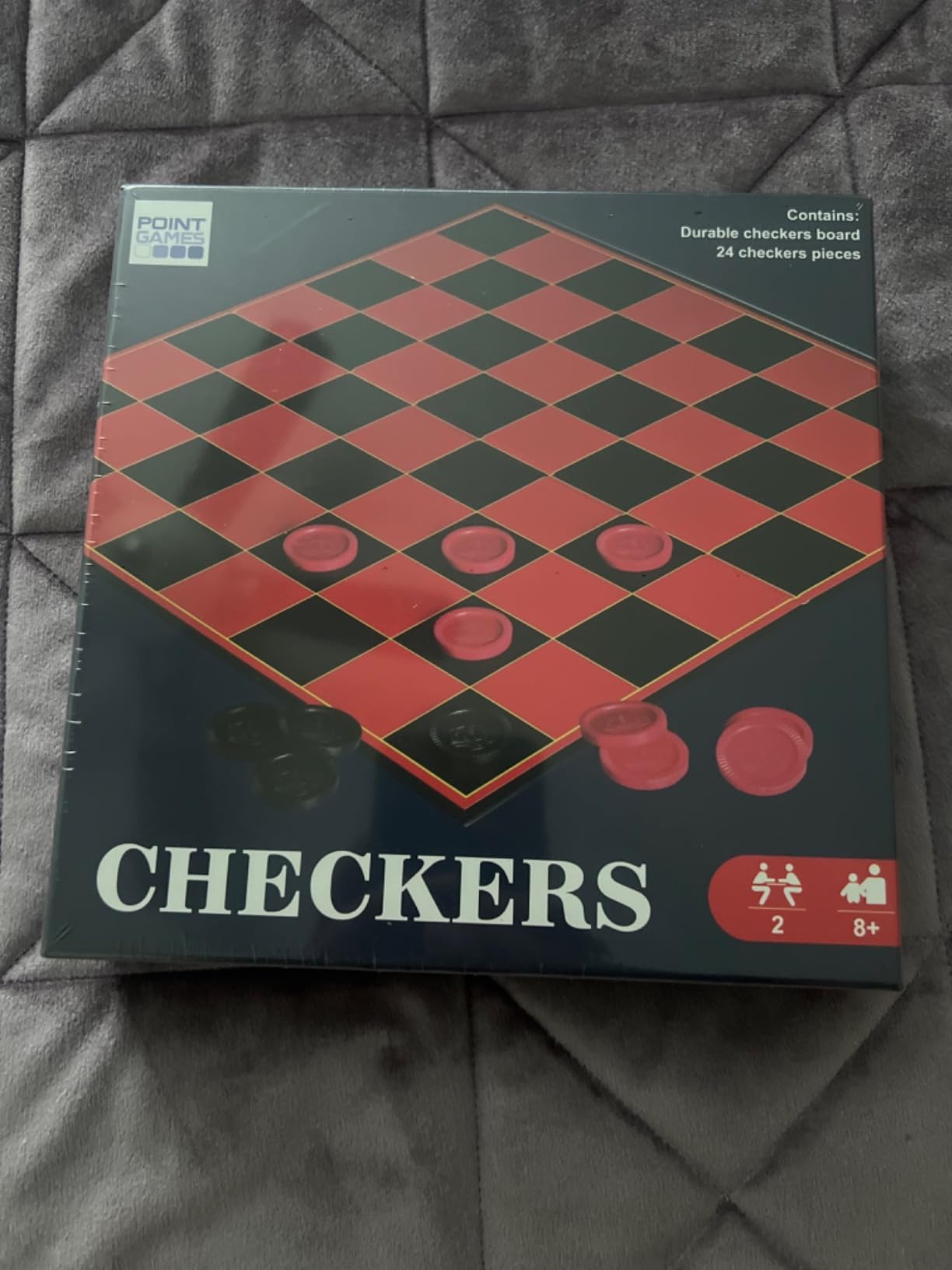 HI-Q Checkers & Tic-Tac-Toe Board Game Set - Classic Strategy for Kids & Family - Features Interlocking Stacking Pieces & Folding Board customer photo 1
