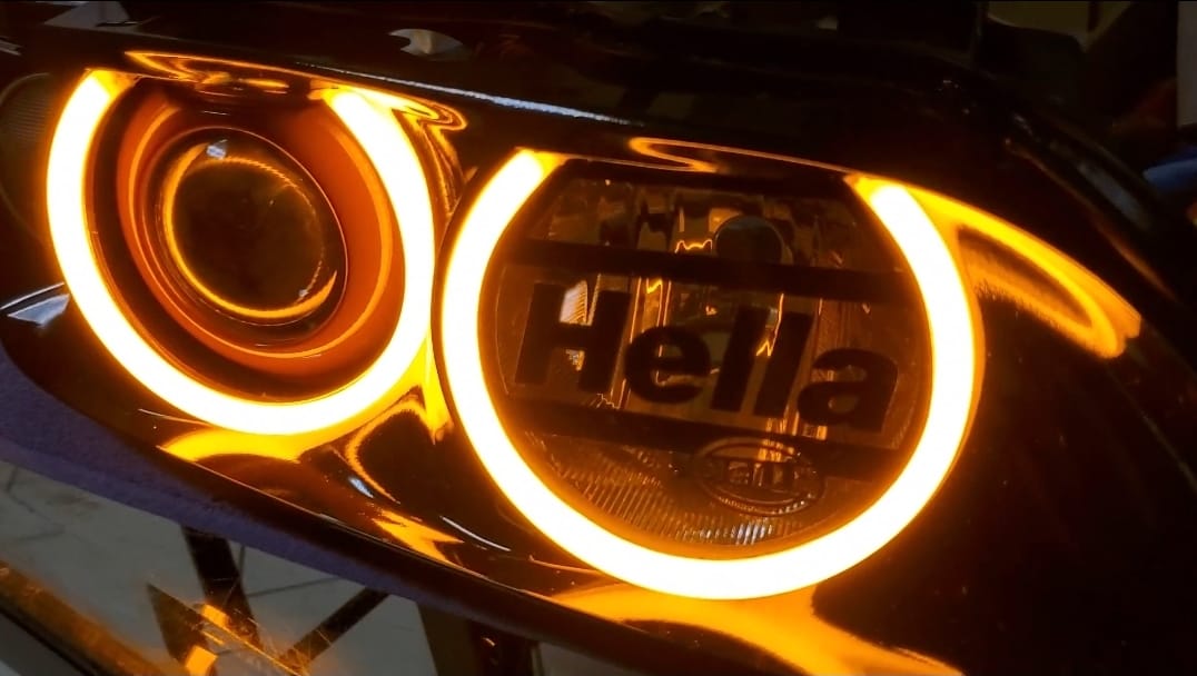 LED Angel Eyes Halo Ring Light Kit Switchback for E36 E38 E39 E46 M3 | Compatible with BMW 3/5/7 Series, 131MM Cotton LED Angel Eyes, Dual Color White/Amber, DRL light and Turn Signal Light customer photo 2