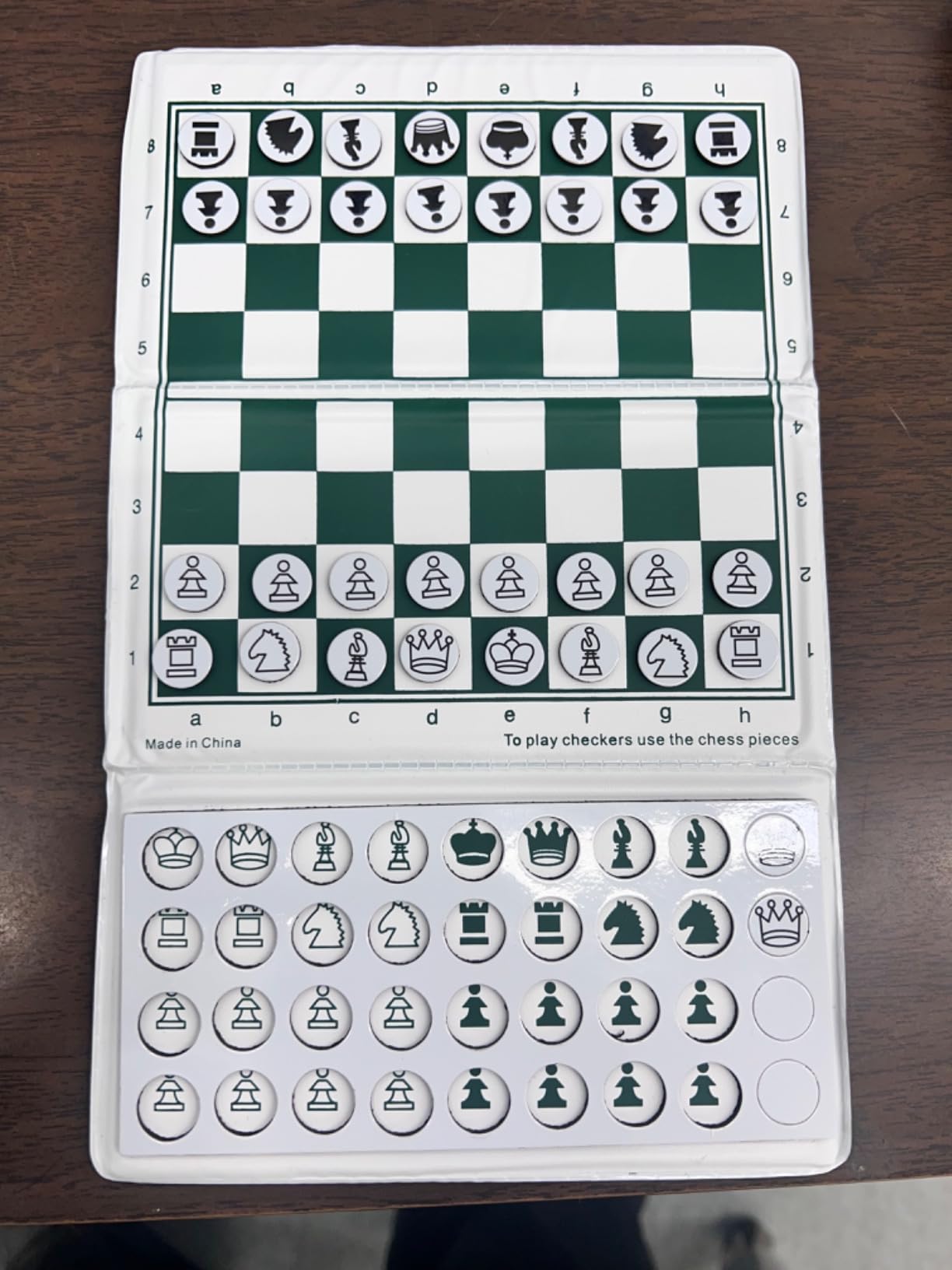 WE Games Mini Magnetic Travel Chess Set - 6-Inch Foldable Board with Durable Vinyl Pieces & Extra Queens- Indoor & Outdoor Magnetic Chess Game - White Logo customer photo 2