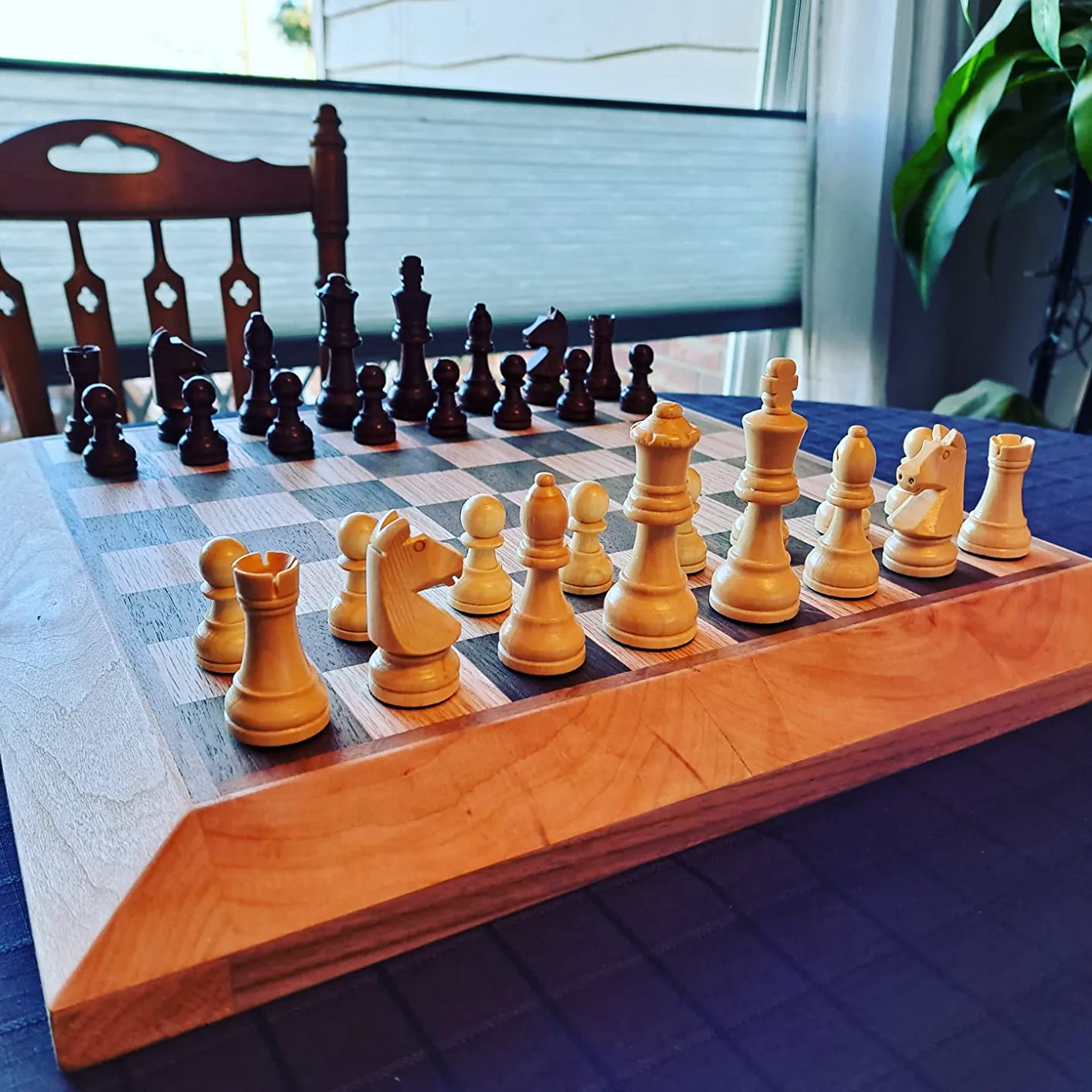 Staunton Tournament No. 6 Chessmen with 2 Extra Queens and Wooden Box, 3.9-inch Kings customer photo 2