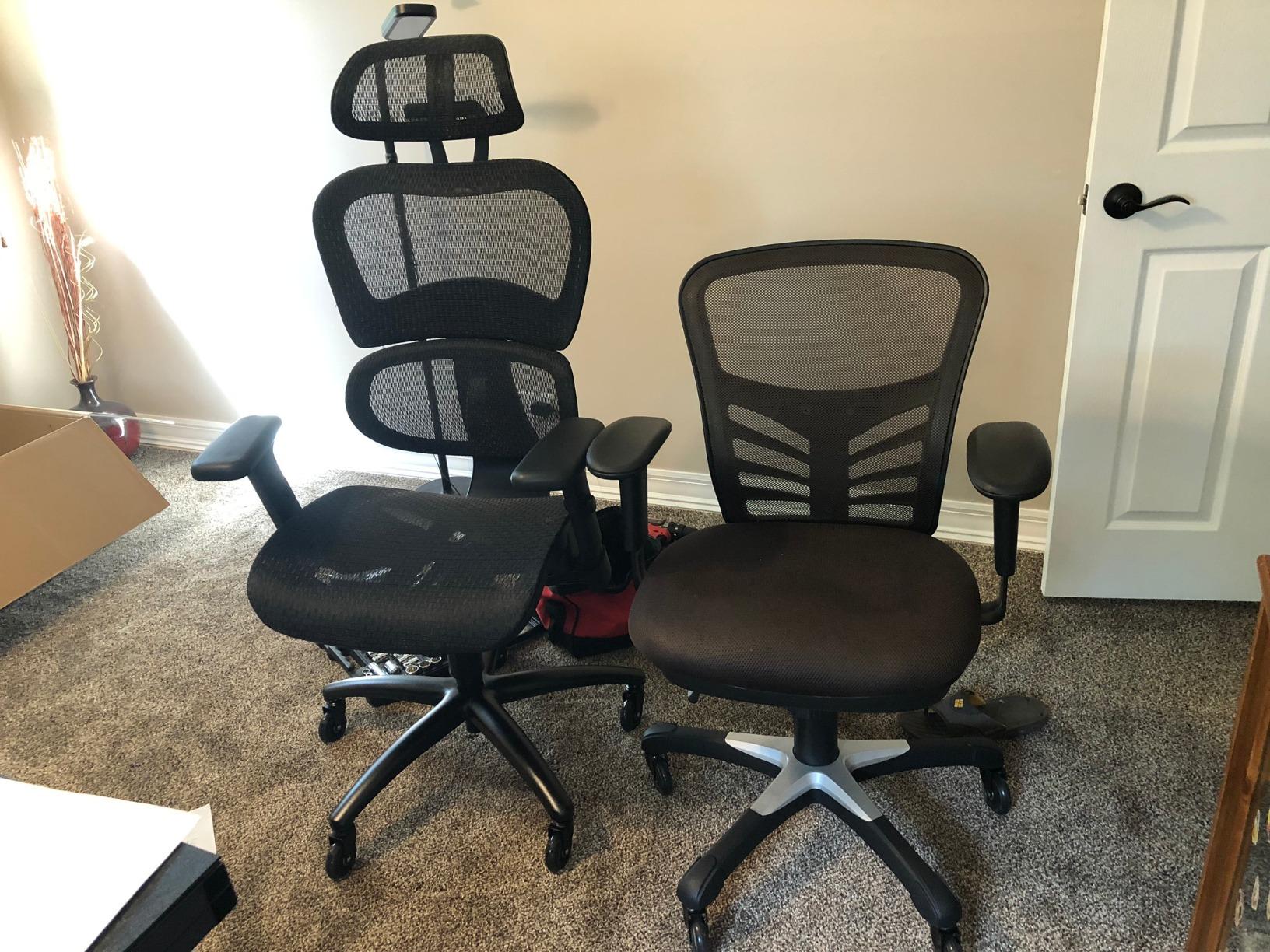 Nouhaus Ergo3D Ergonomic Office Chair Lumbar Support Mesh Office Chair with 4D Adjustable Armrest, Adjustable Headrest and Wheels, Mesh High Back Home Office Desk Chairs (Black) customer photo 2