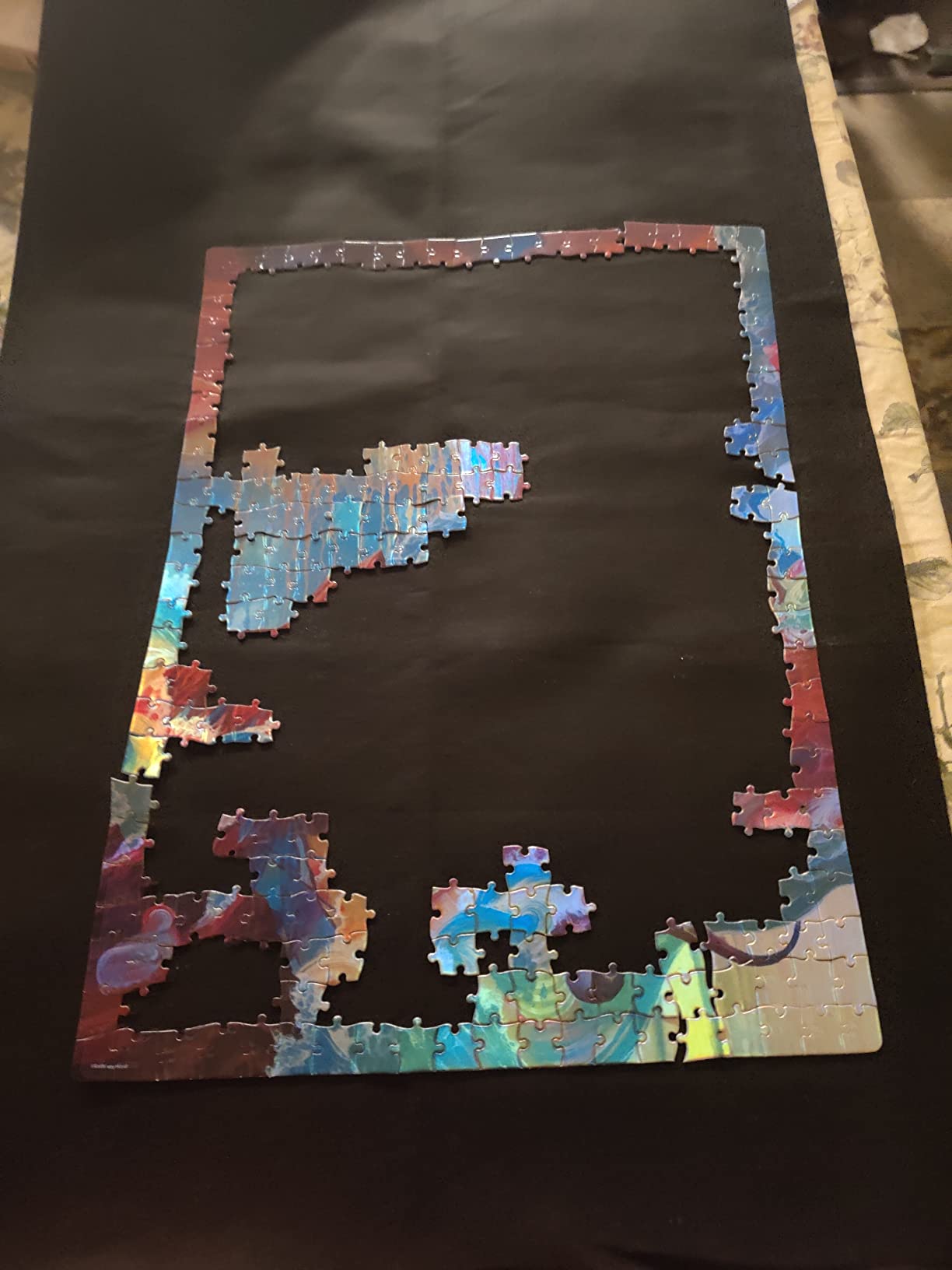 Becko US 1500 Piece Jigsaw Puzzle Mat Roll Up with Drawstring Storage Bag | Felt Rollup Mat for Easy Transport & Storage, Portable Puzzle Board, Puzzles Saver Keeper for Puzzles Up to 1500 Pieces customer photo 1